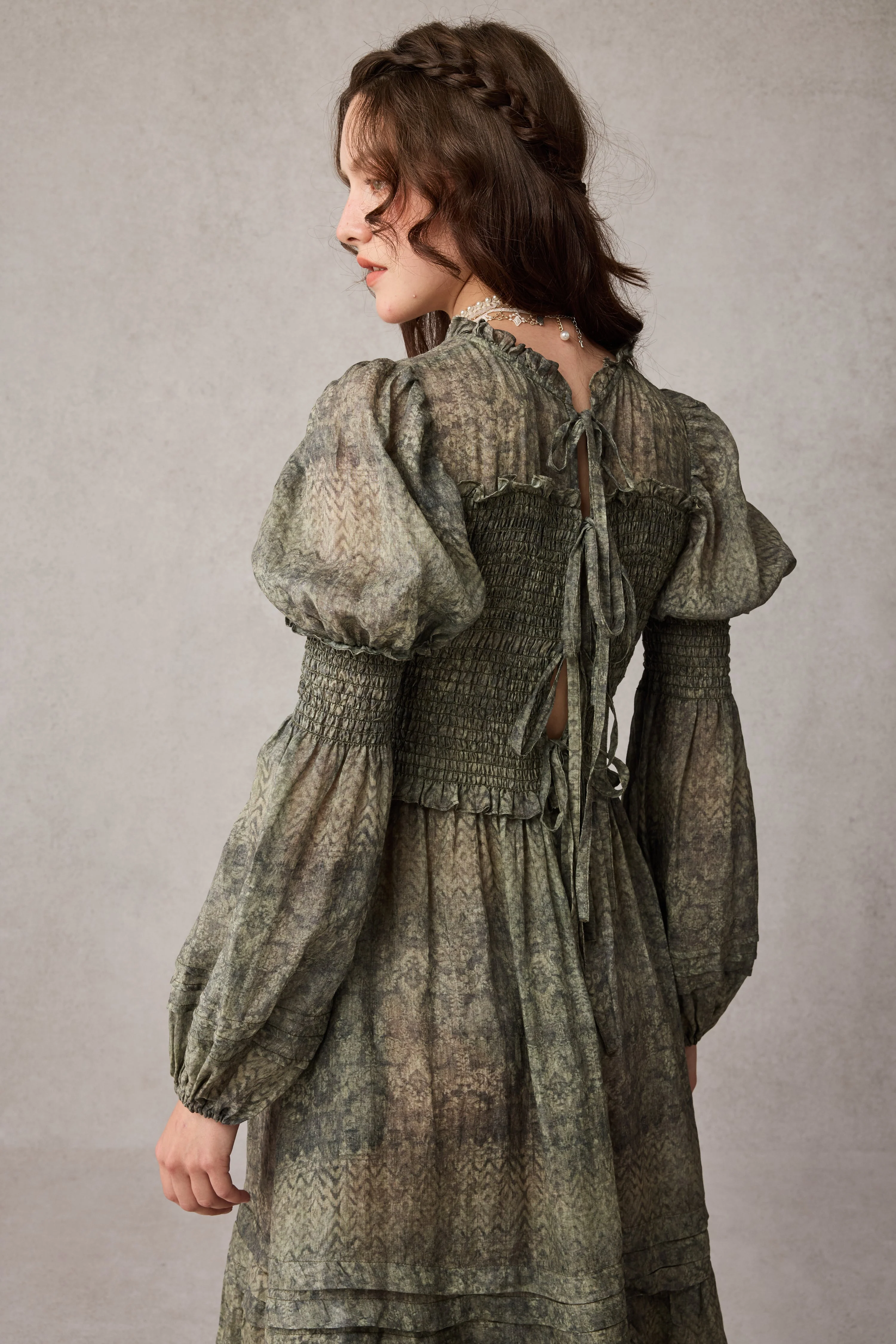 Jane 33 |Edward Smocking Linen Dress Chemise - Image 17