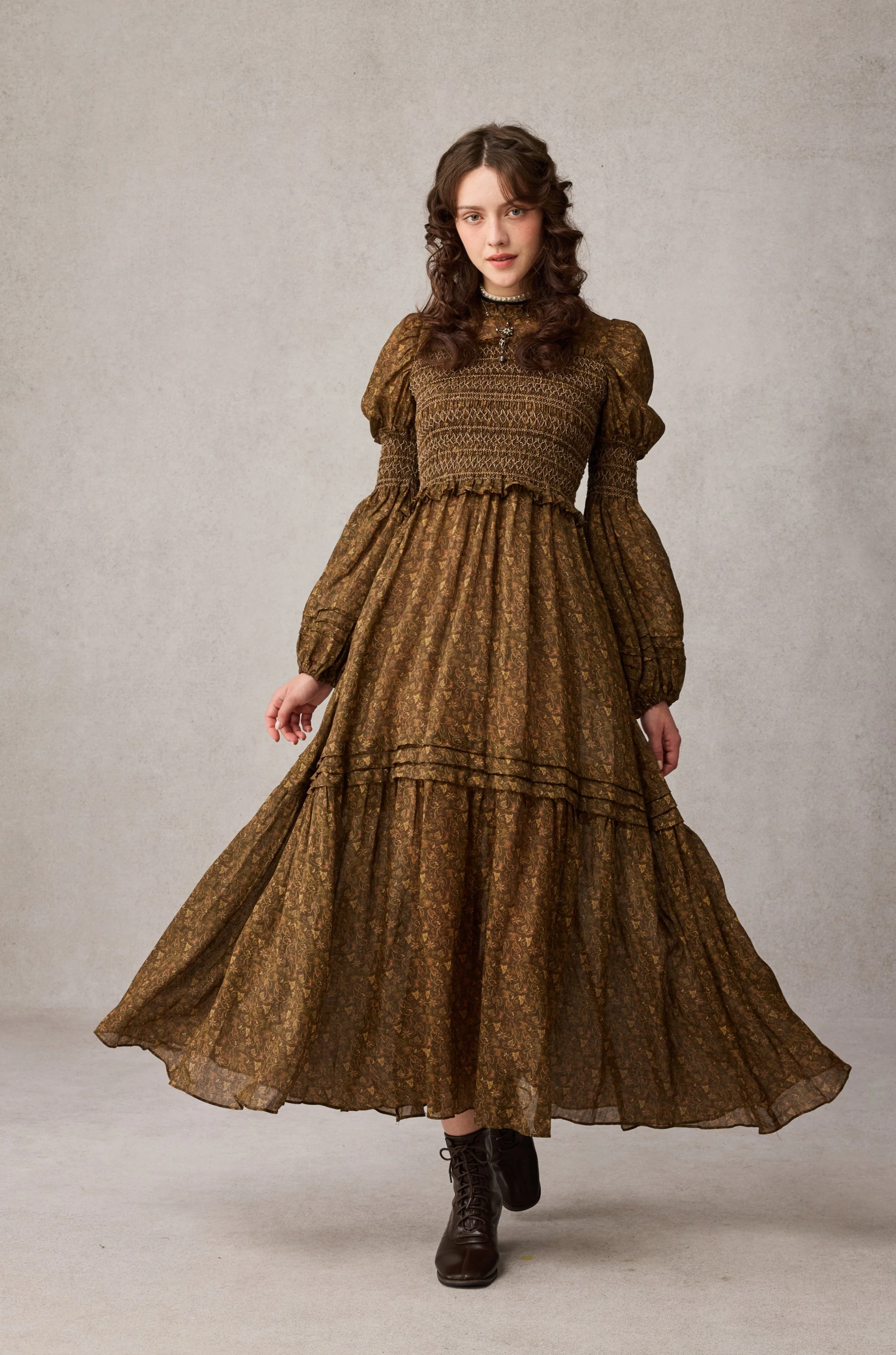Jane 33 |Edward Smocking Linen Dress Chemise - Image 19