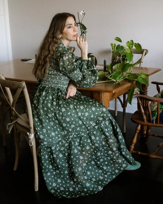 Jane 33 |Edward Smocking Linen Dress Chemise - Image 3