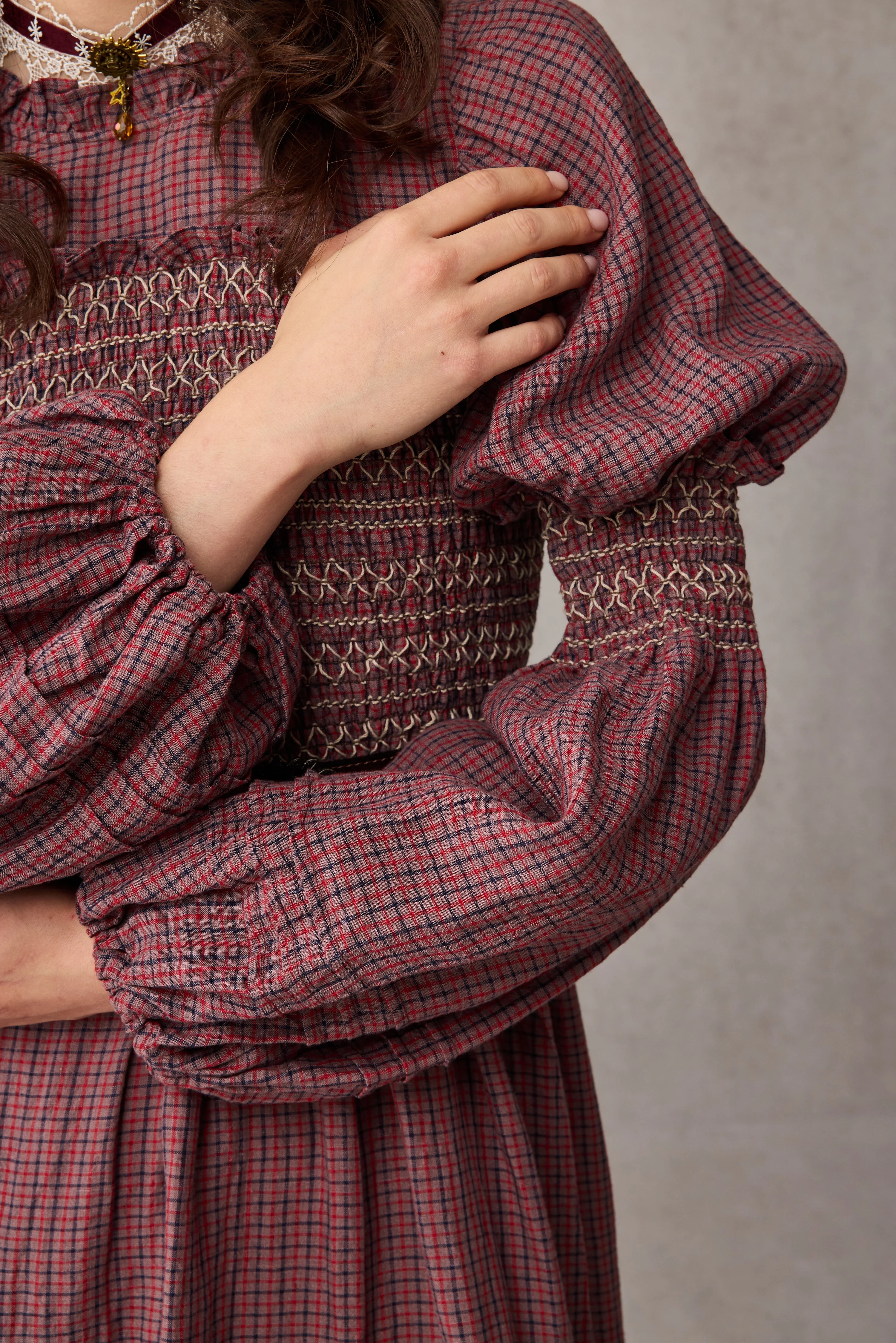 Jane 33 |Edward Smocking Linen Dress Chemise - Image 5