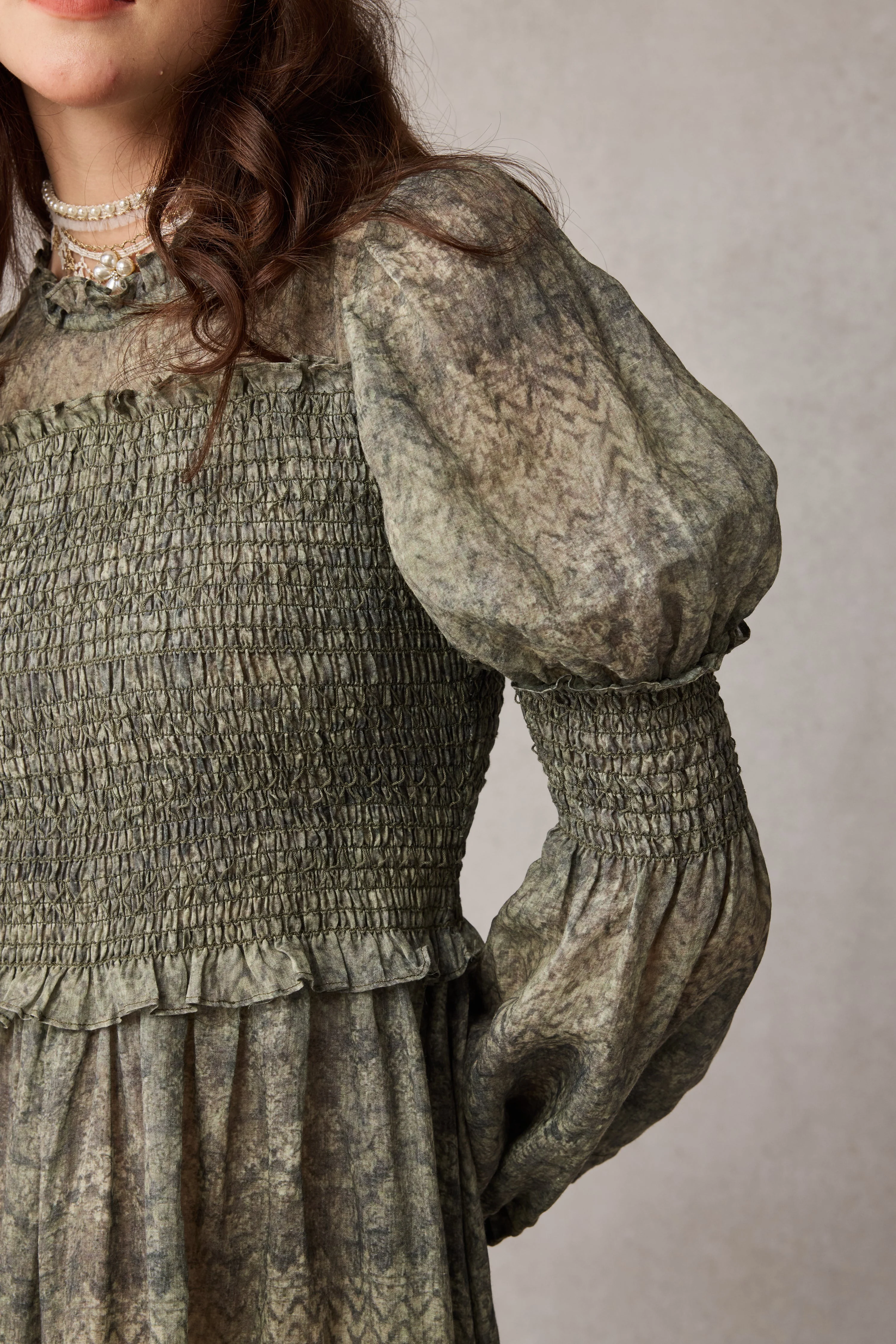 Jane 33 |Edward Smocking Linen Dress Chemise - Image 13