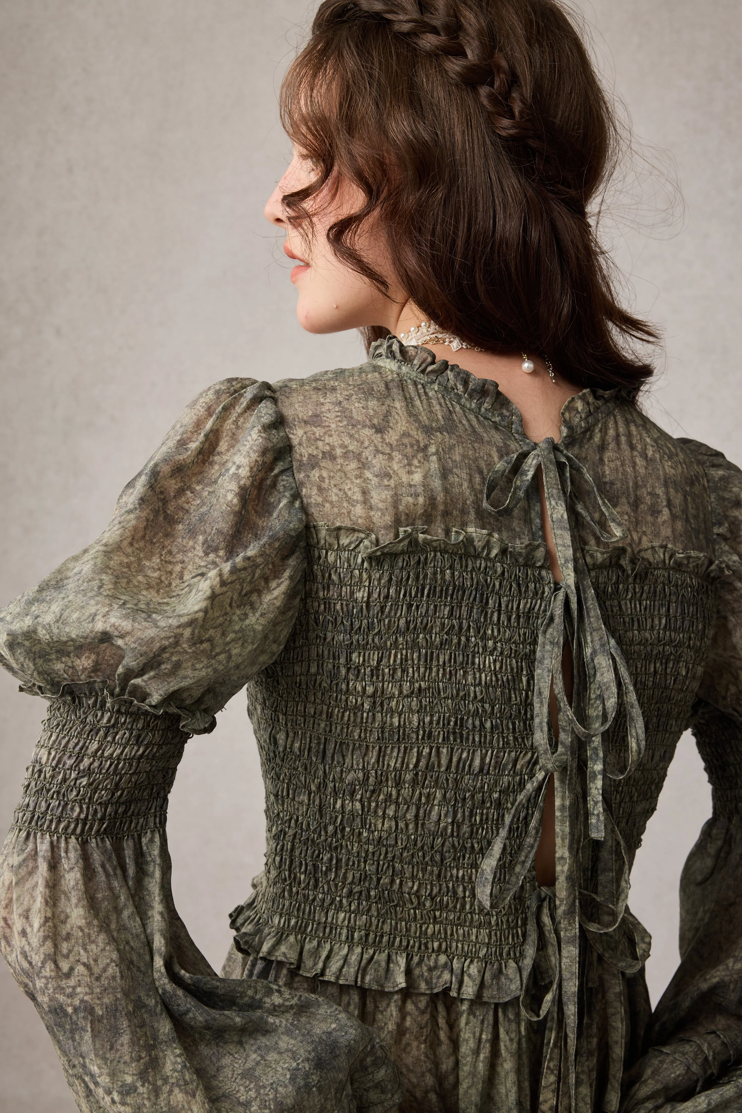 Jane 33 |Edward Smocking Linen Dress Chemise - Image 15