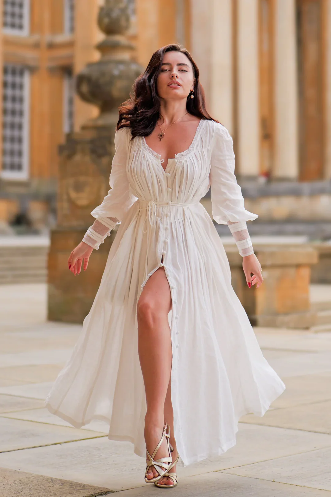 Josefina 19 | Dreamy Pleated Linen Dress Gown - Image 10
