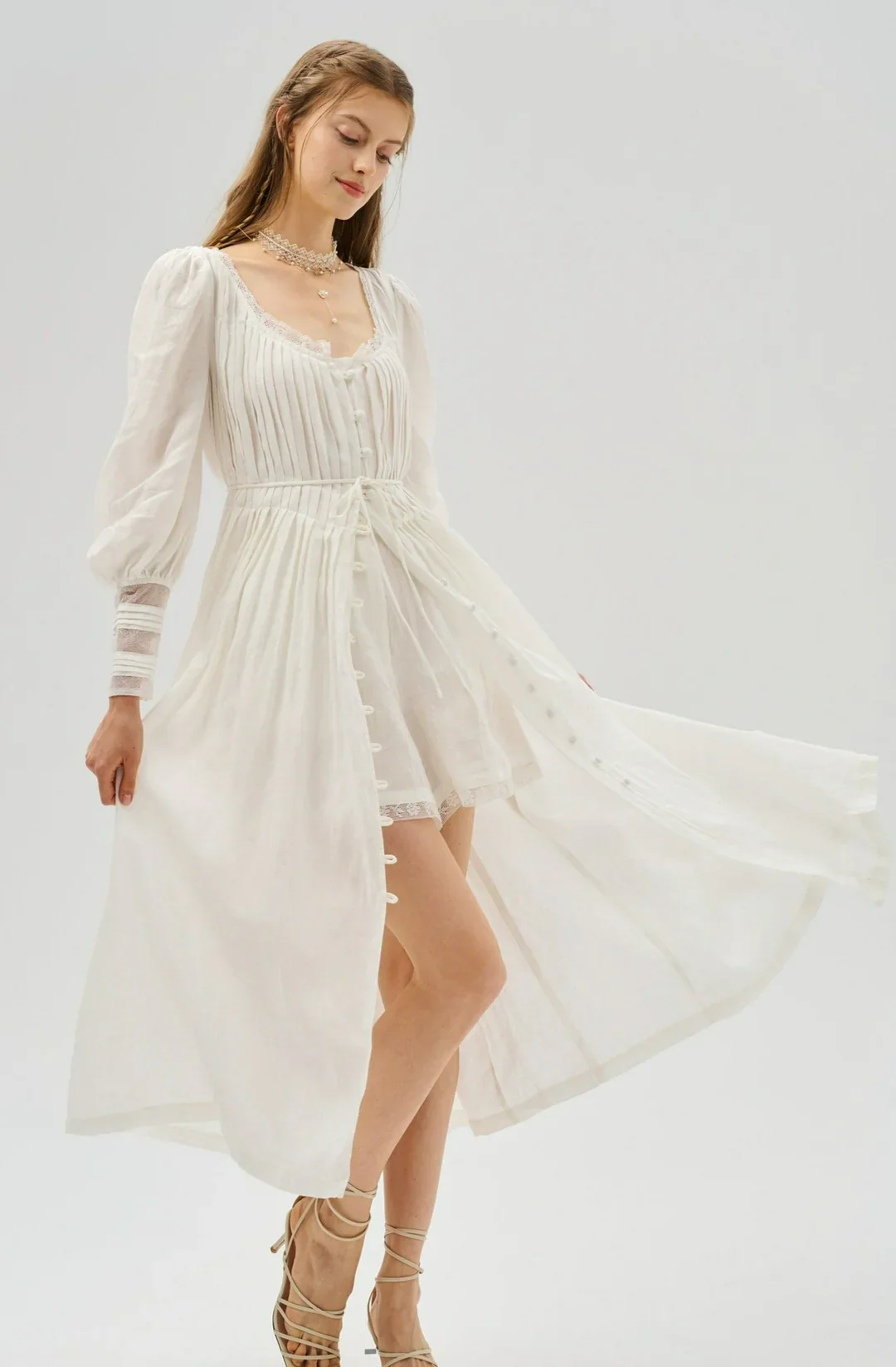 Josefina 19 | Dreamy Pleated Linen Dress Gown - Image 11