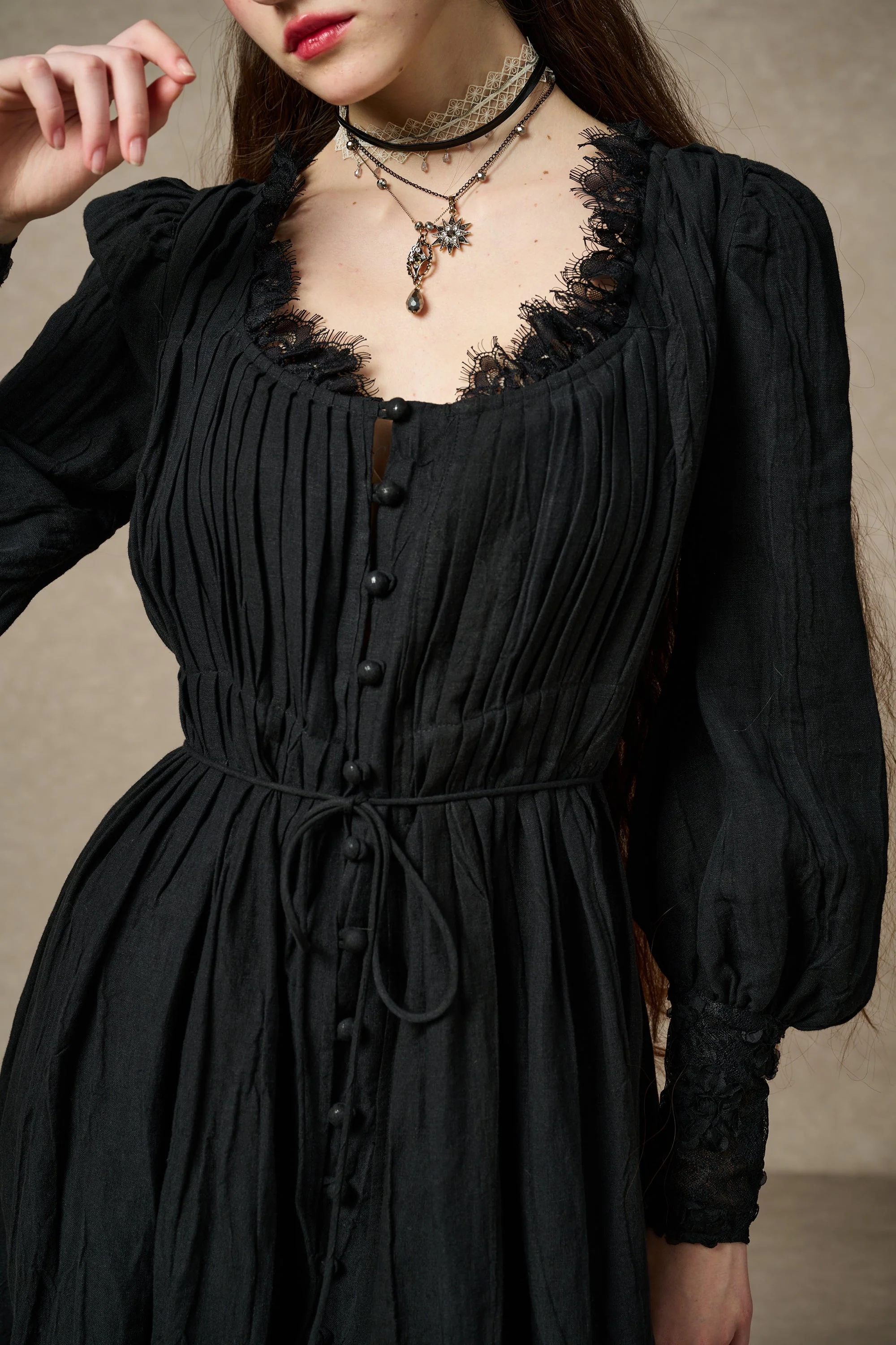 Josefina 19 | Dreamy Pleated Linen Dress Gown - Image 16