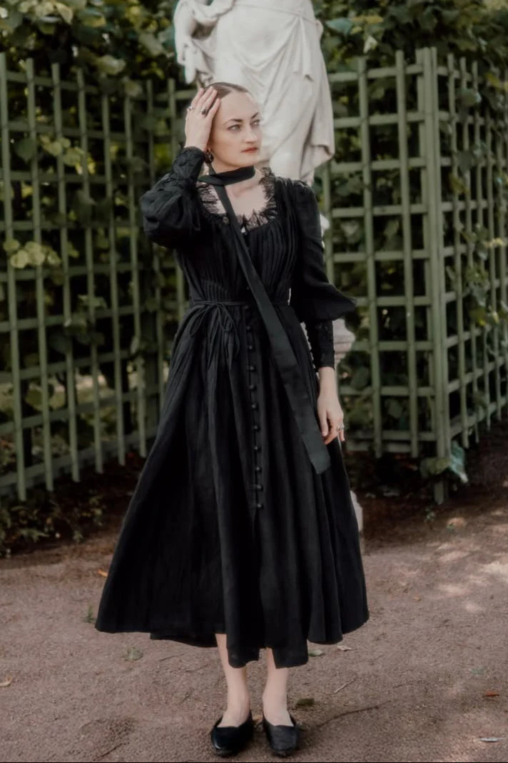 Josefina 19 | Dreamy Pleated Linen Dress Gown - Image 18
