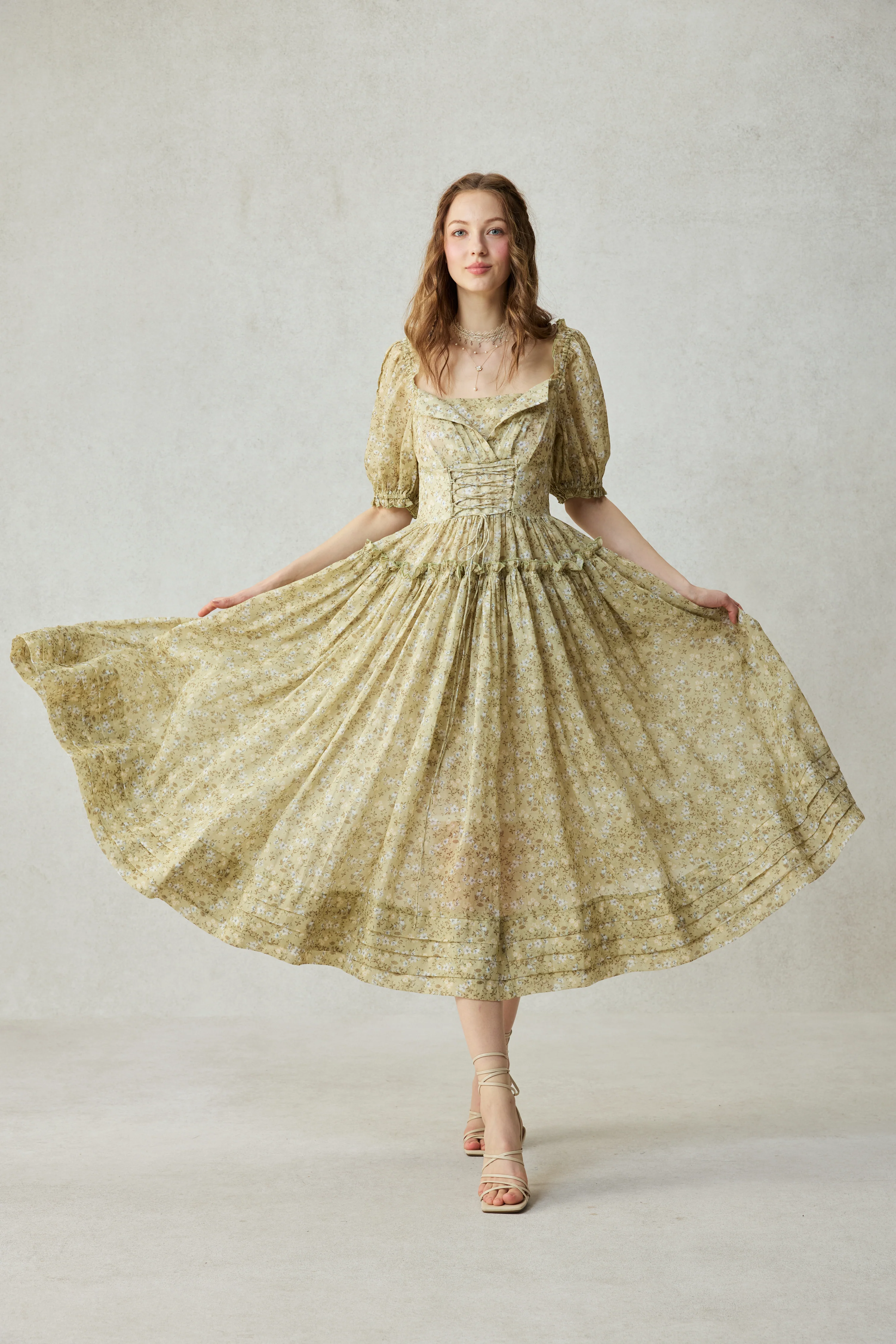Julia 35 | Floral linen dress - Image 3