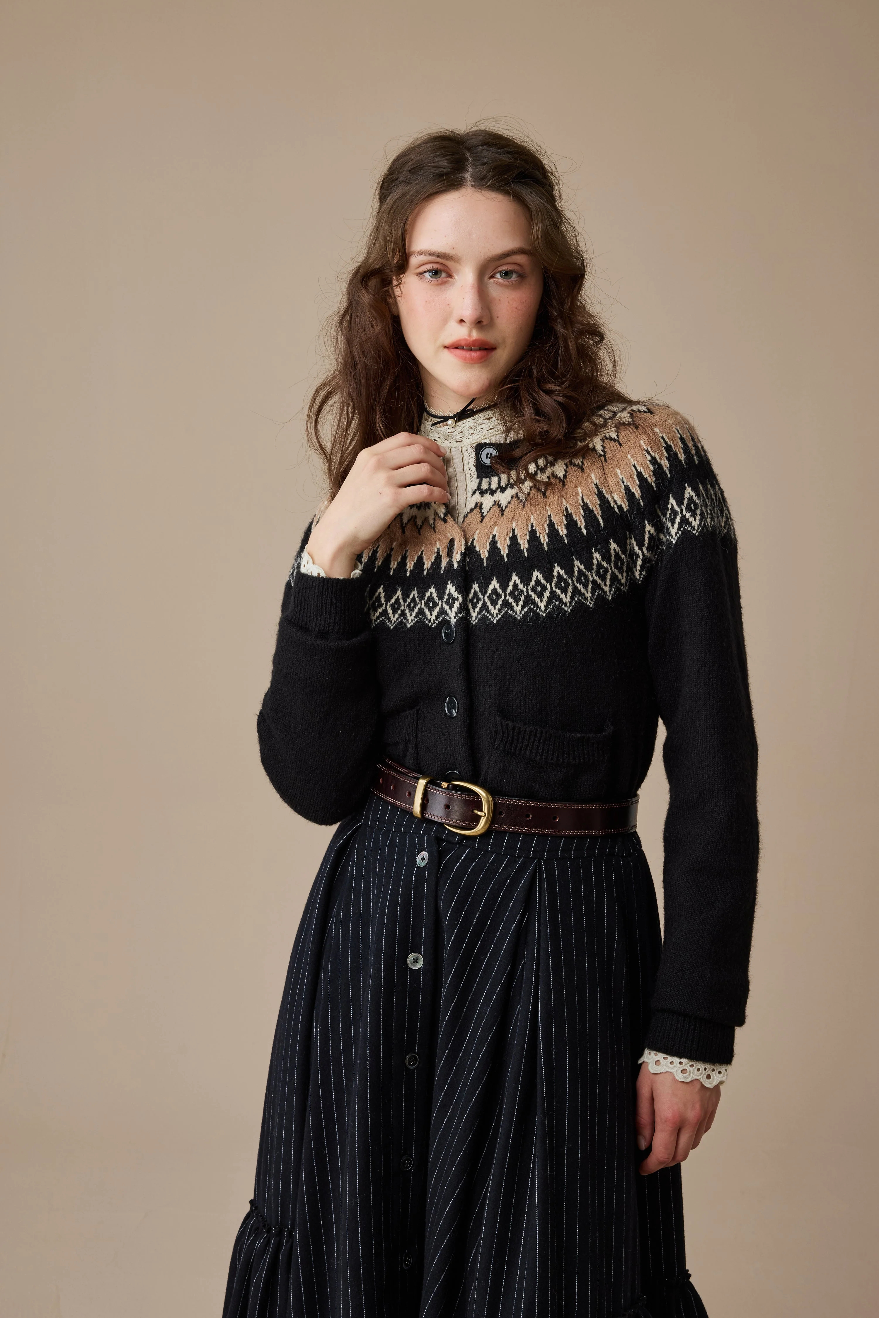 Kaite 18 |ruffled maxi wool skirt - Image 12