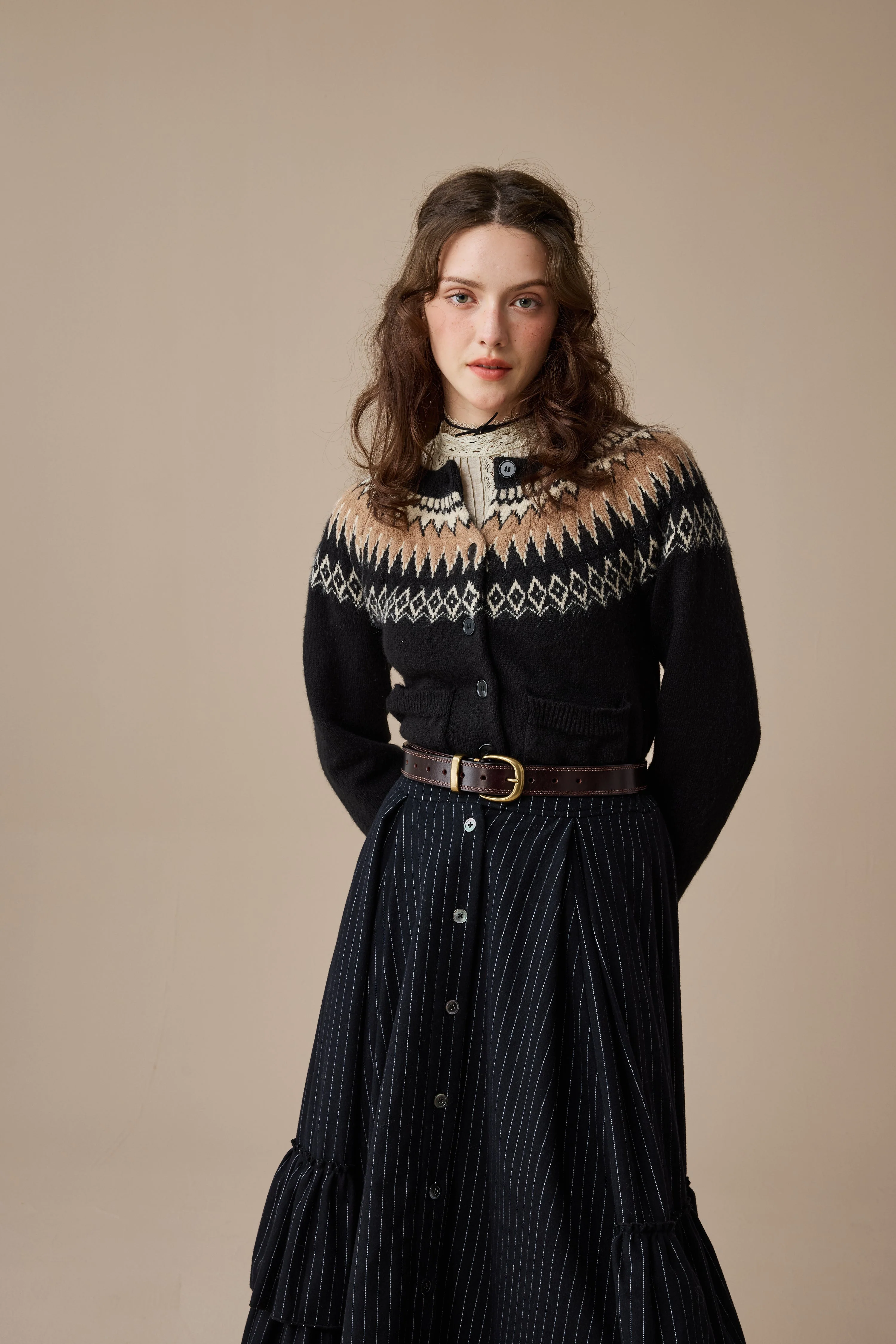 Kaite 18 |ruffled maxi wool skirt - Image 6