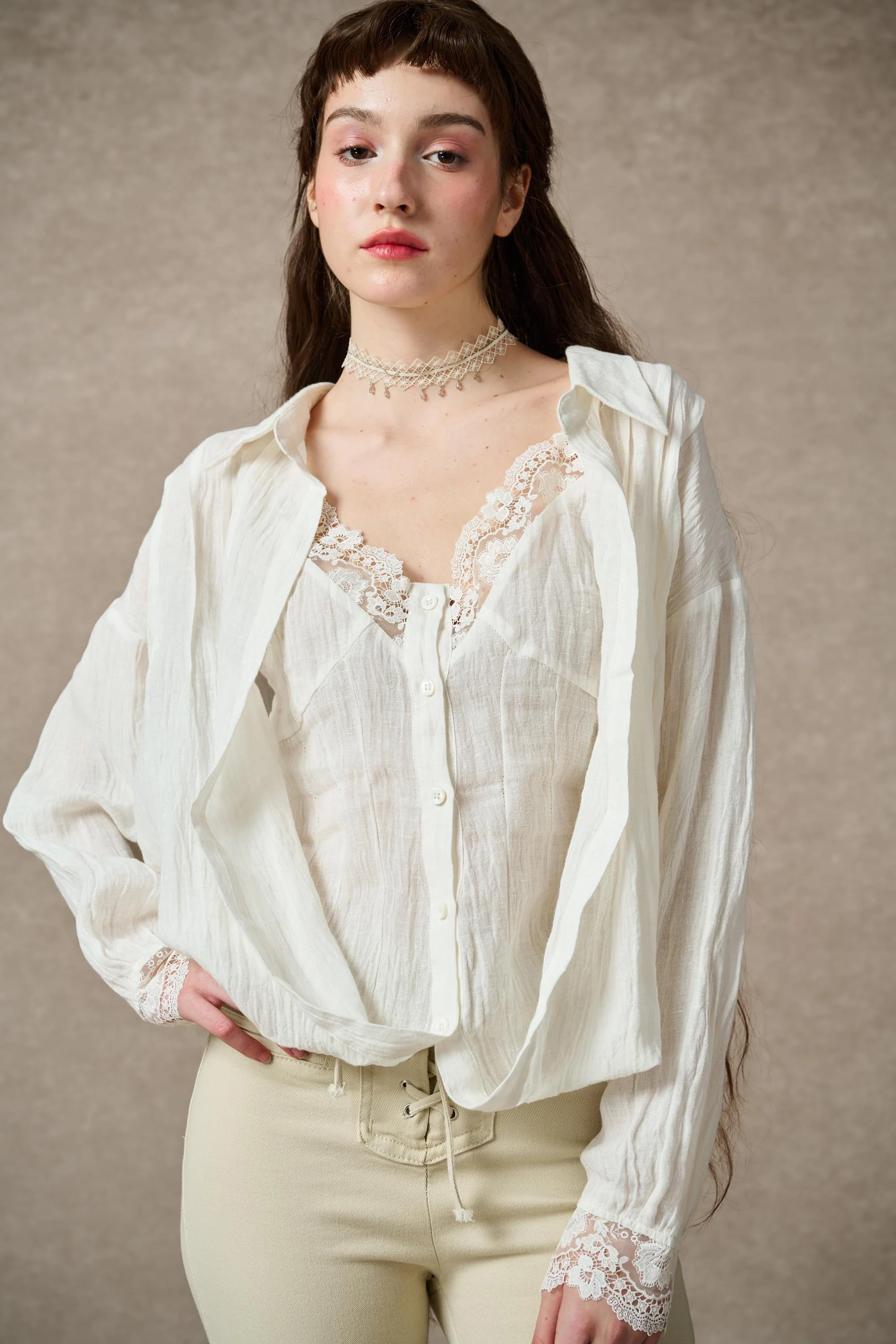 Tiffany 16 |Linen Layers Shirt - Image 11