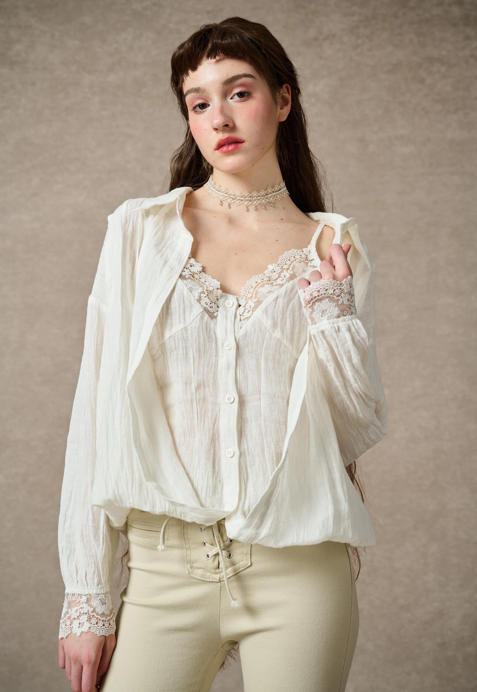 Tiffany 16 |Linen Layers Shirt - Image 12