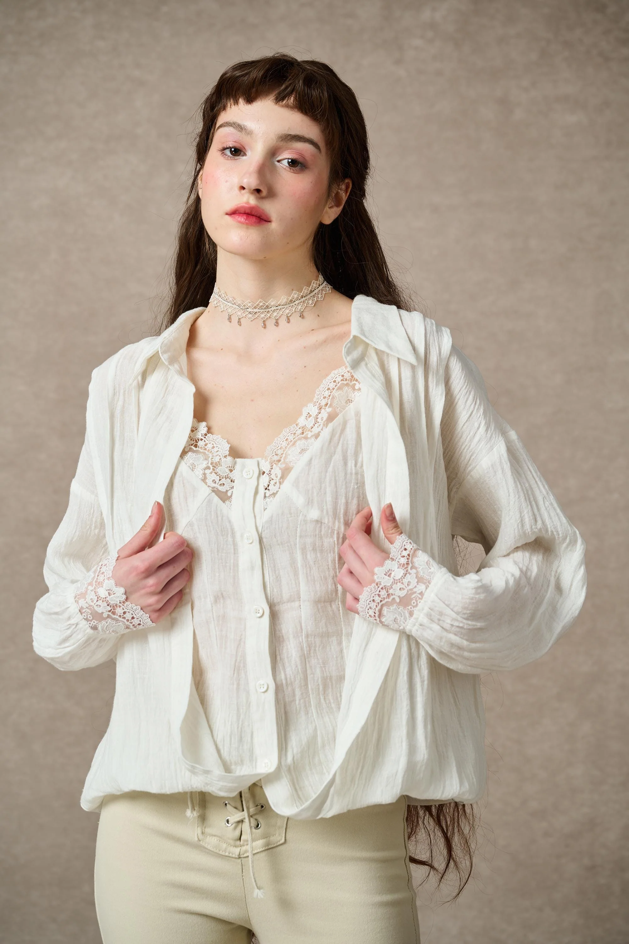 Tiffany 16 |Linen Layers Shirt - Image 3