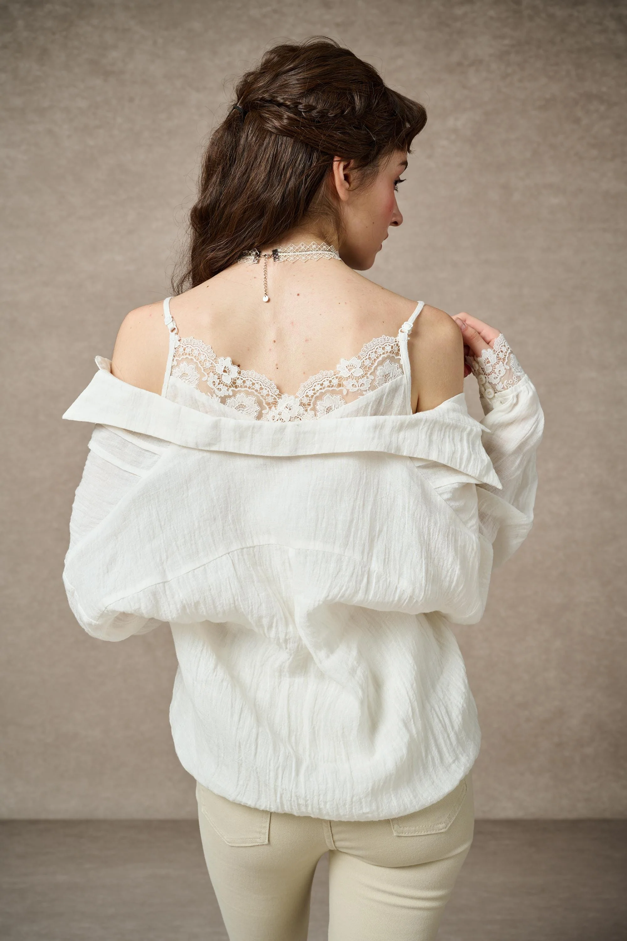 Tiffany 16 |Linen Layers Shirt - Image 6