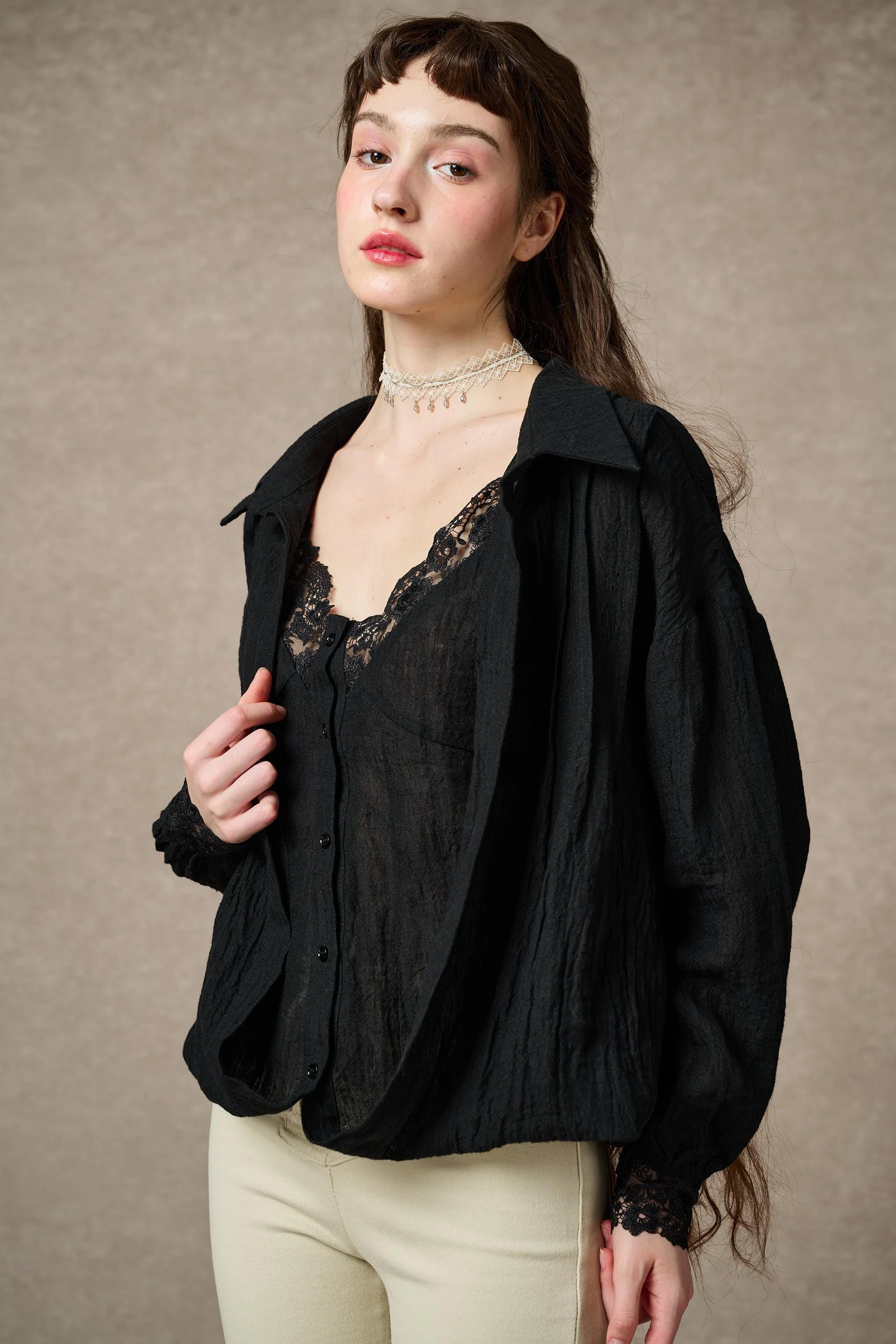Tiffany 16 |Linen Layers Shirt - Image 3