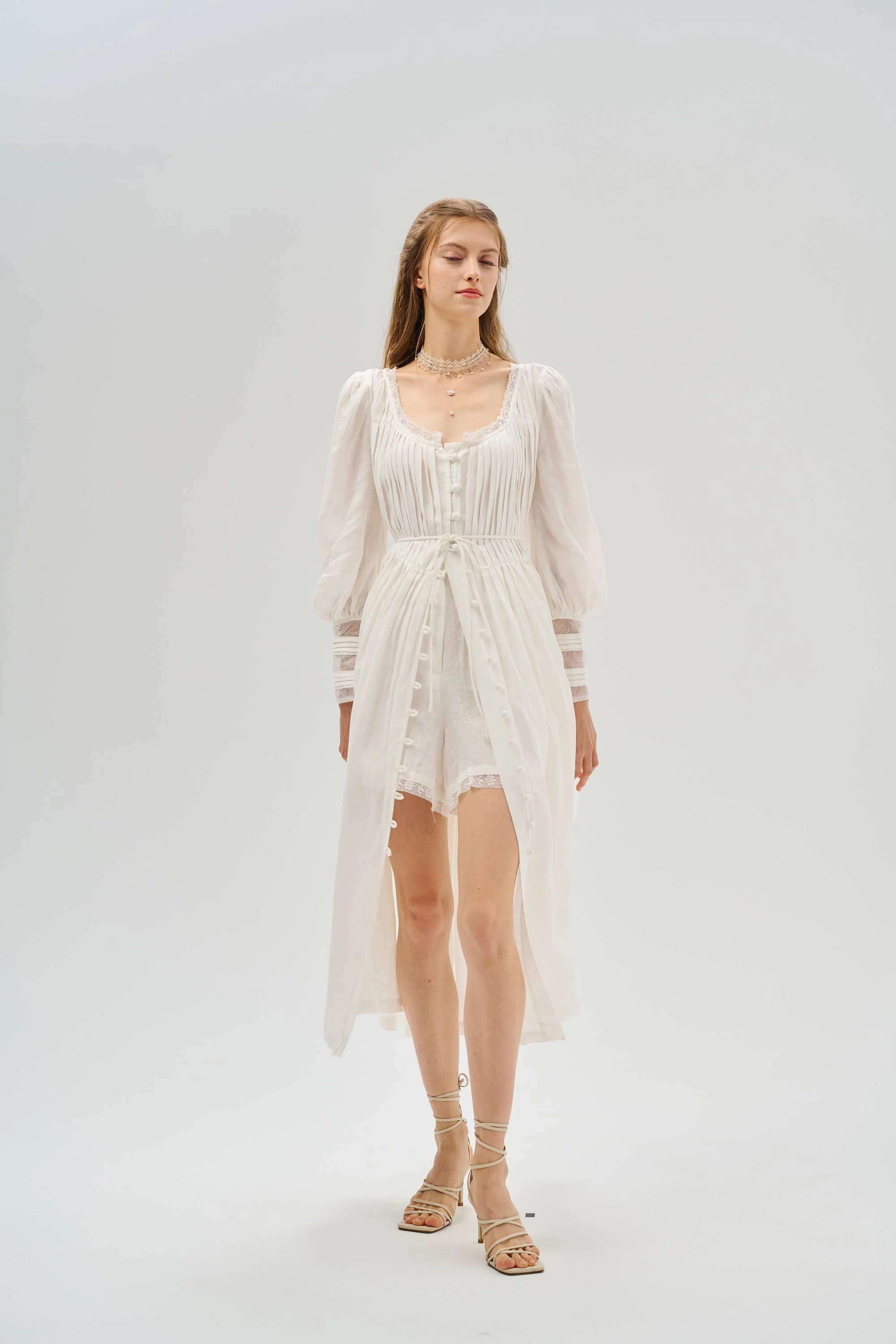 Canna 34 | 100% Linen Short with lace - Image 11