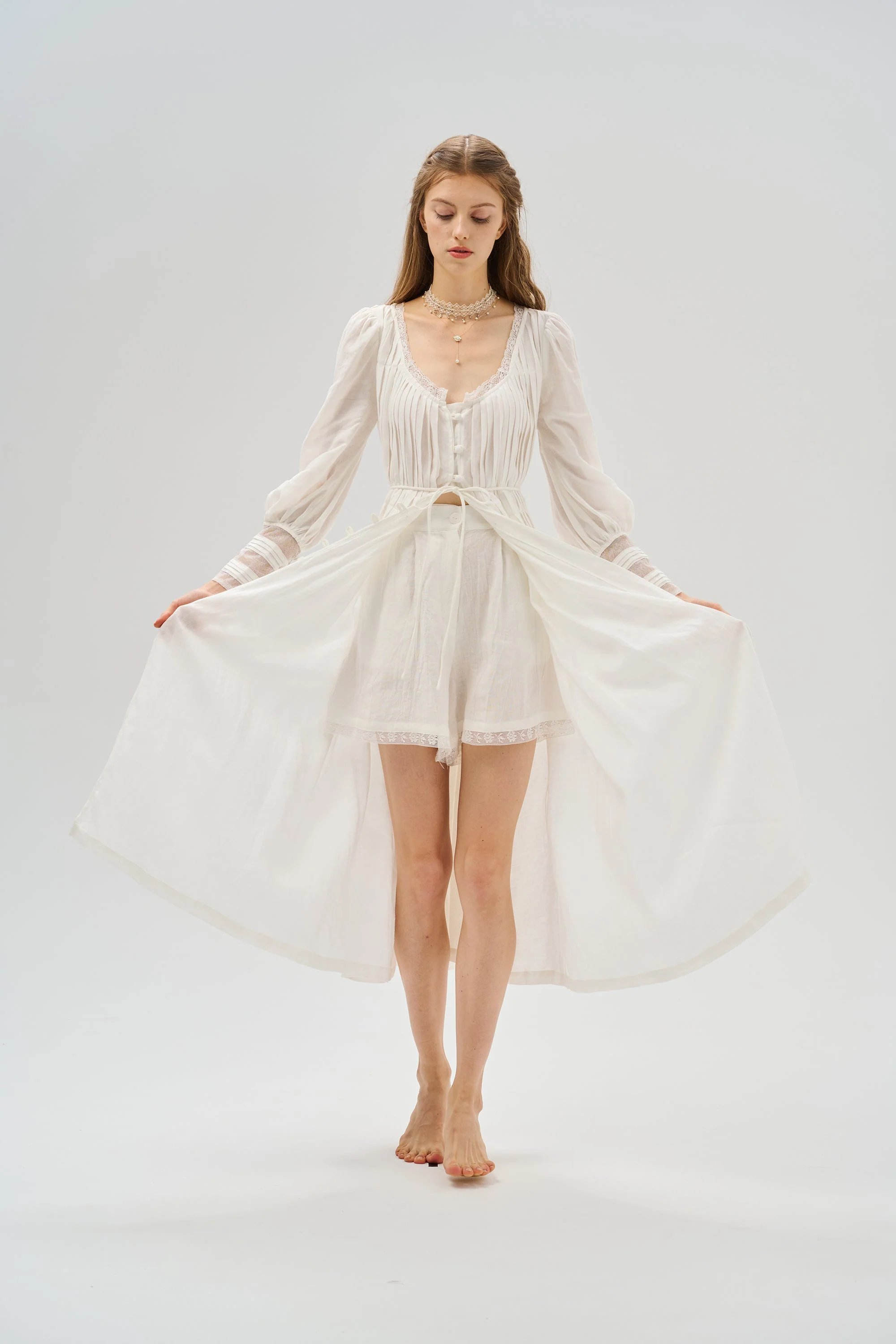 Canna 34 | 100% Linen Short with lace - Image 12