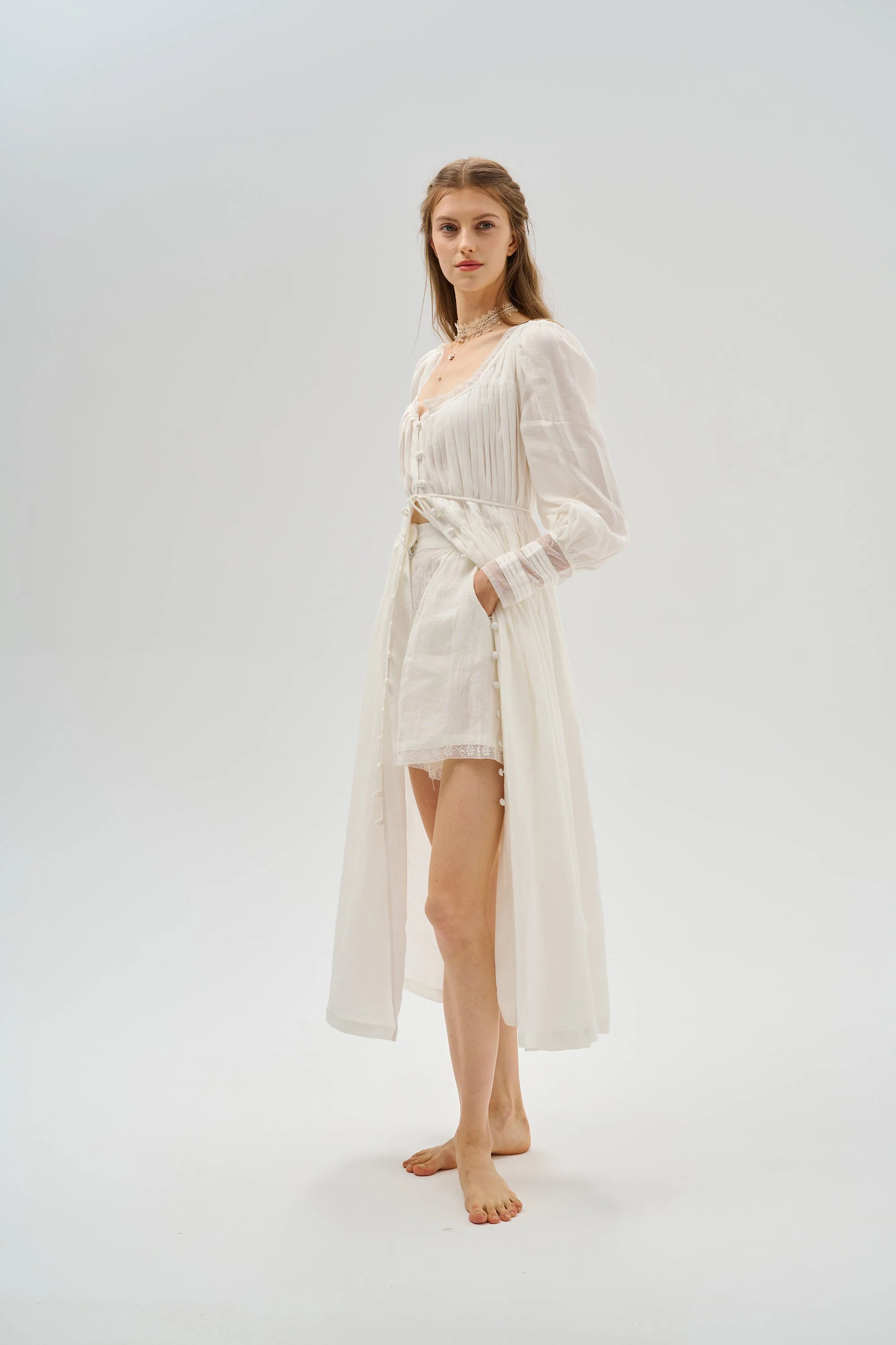 Canna 34 | 100% Linen Short with lace - Image 13