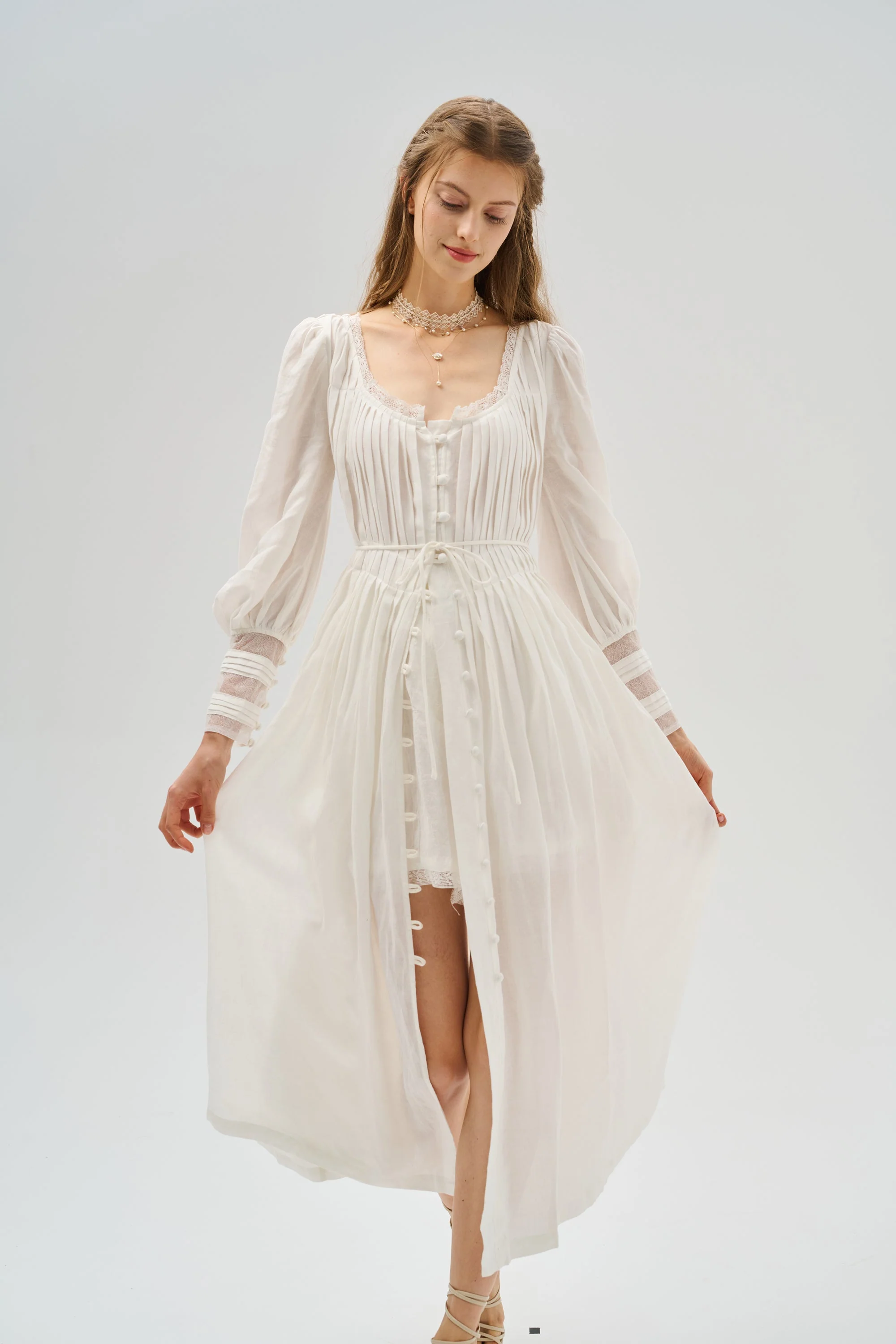 Canna 34 | 100% Linen Short with lace - Image 15
