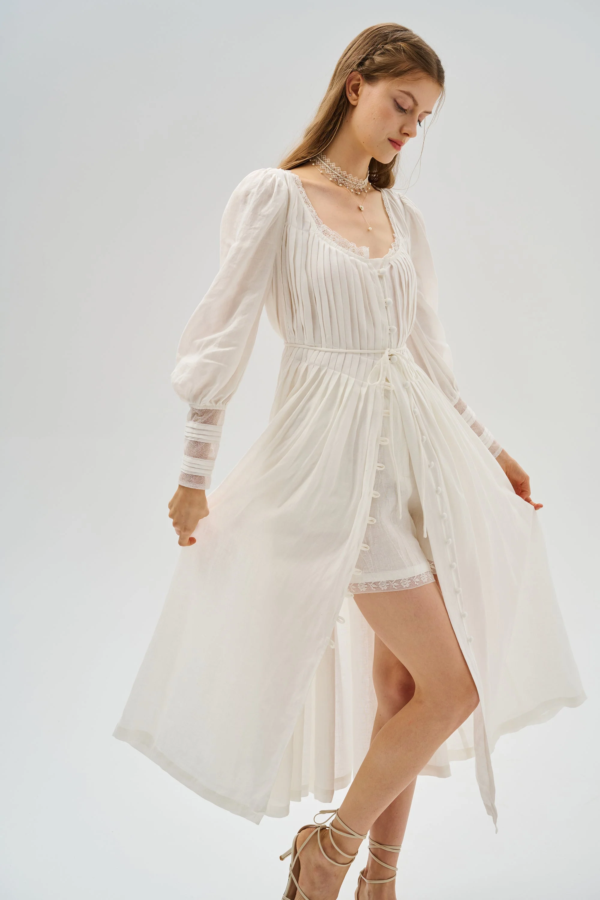 Canna 34 | 100% Linen Short with lace - Image 18