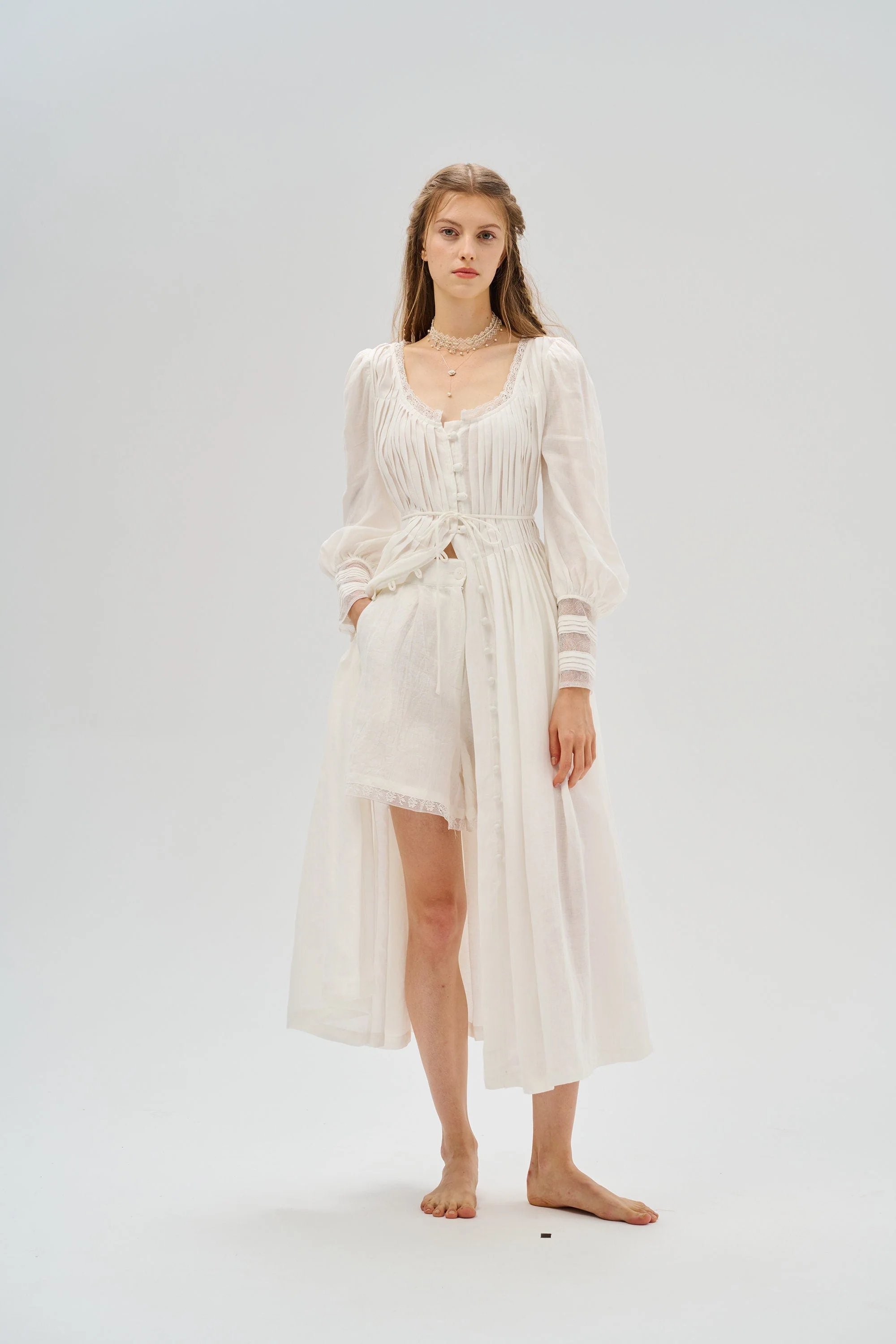 Canna 34 | 100% Linen Short with lace - Image 4