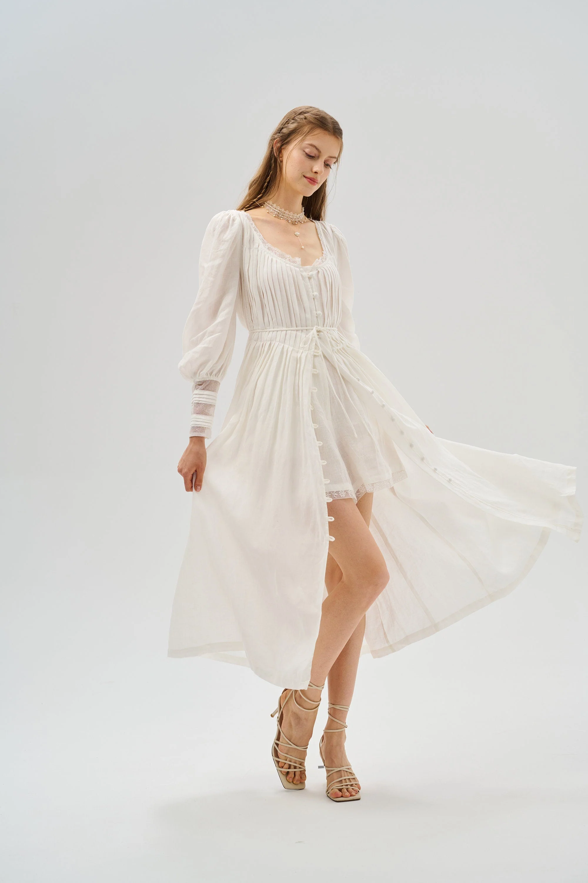Canna 34 | 100% Linen Short with lace - Image 5