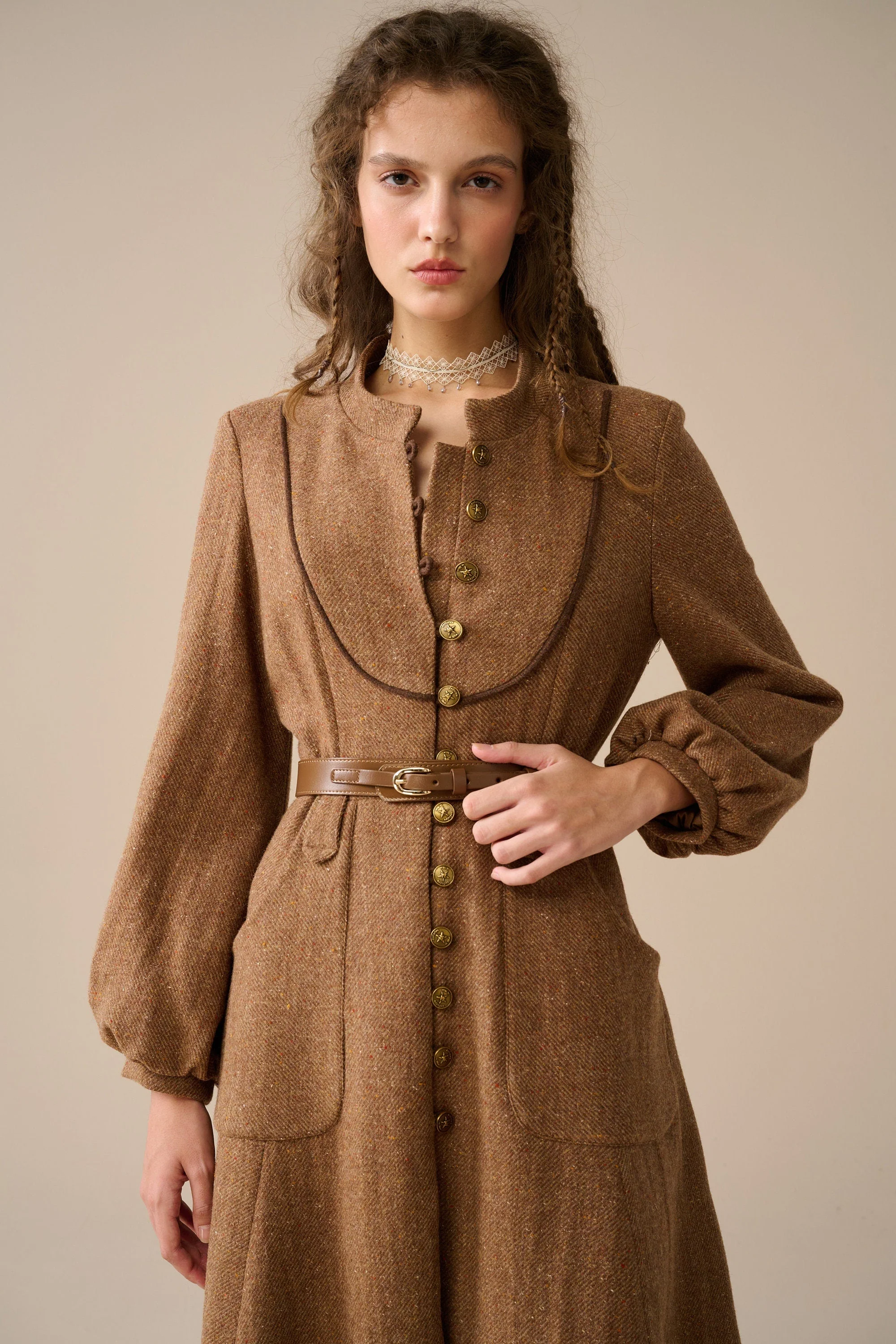 Margaret 25|100% wool buttoned down coat - Image 21
