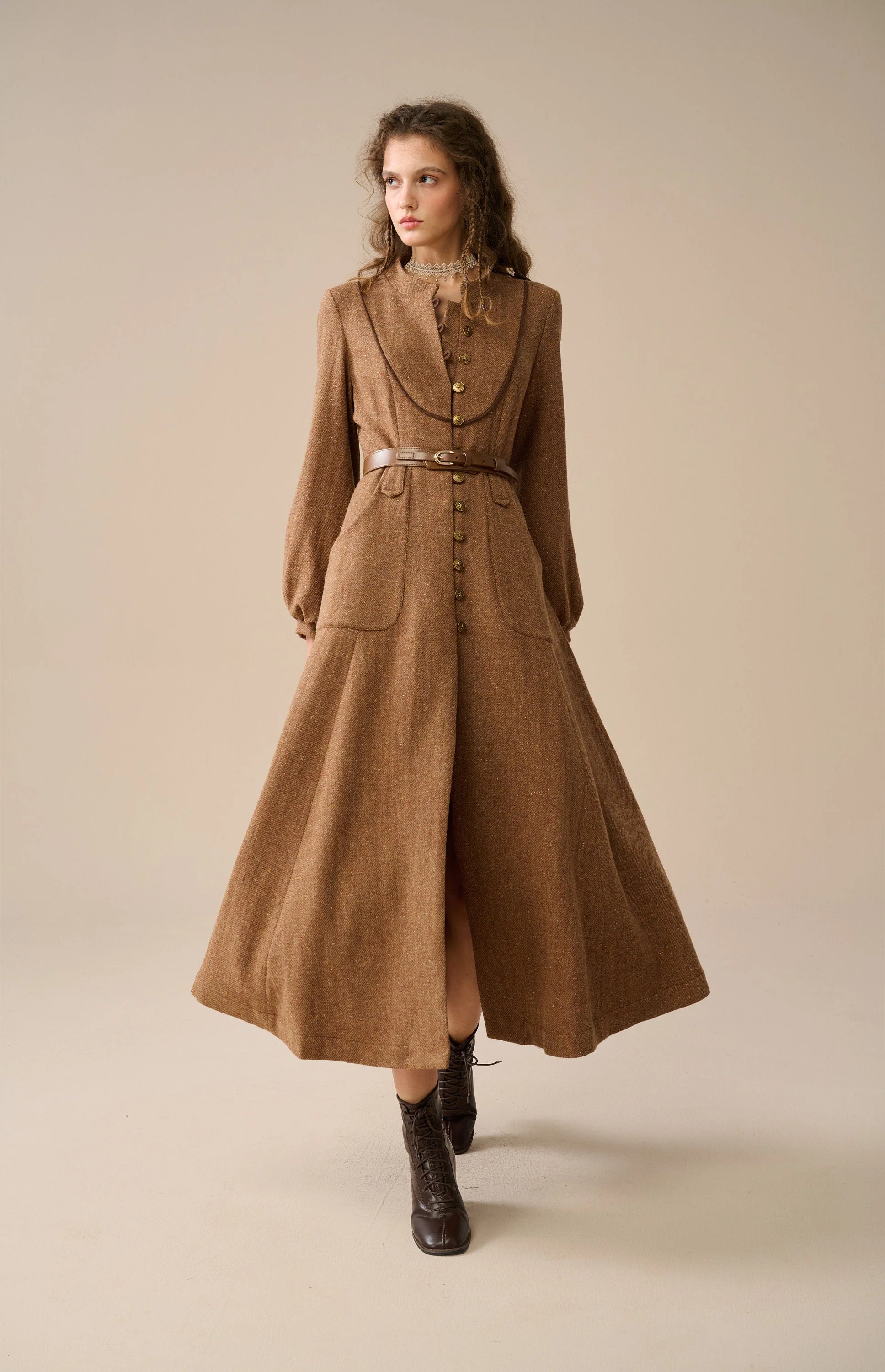 Margaret 25|100% wool buttoned down coat - Image 22