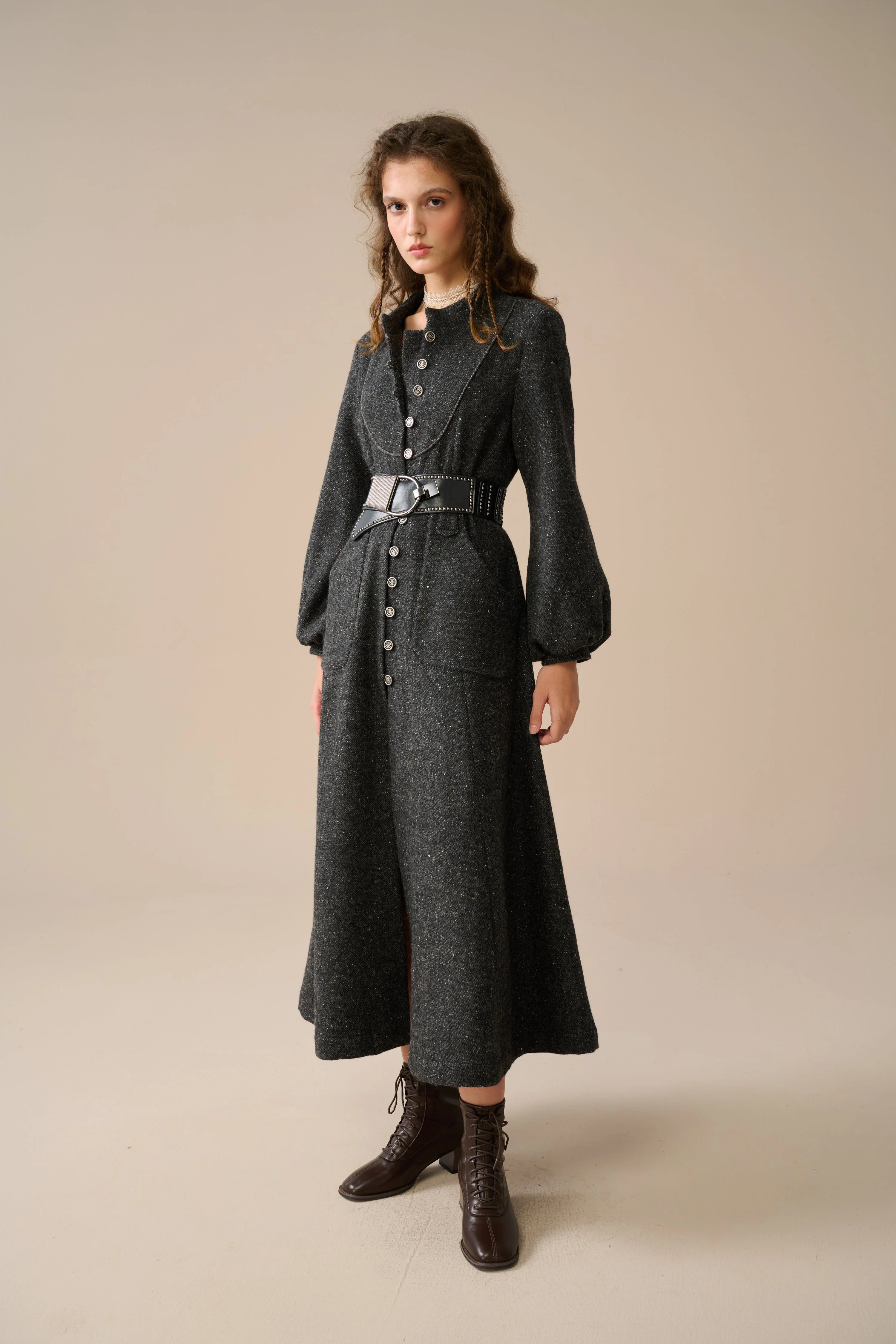 Margaret 25|100% wool buttoned down coat - Image 24