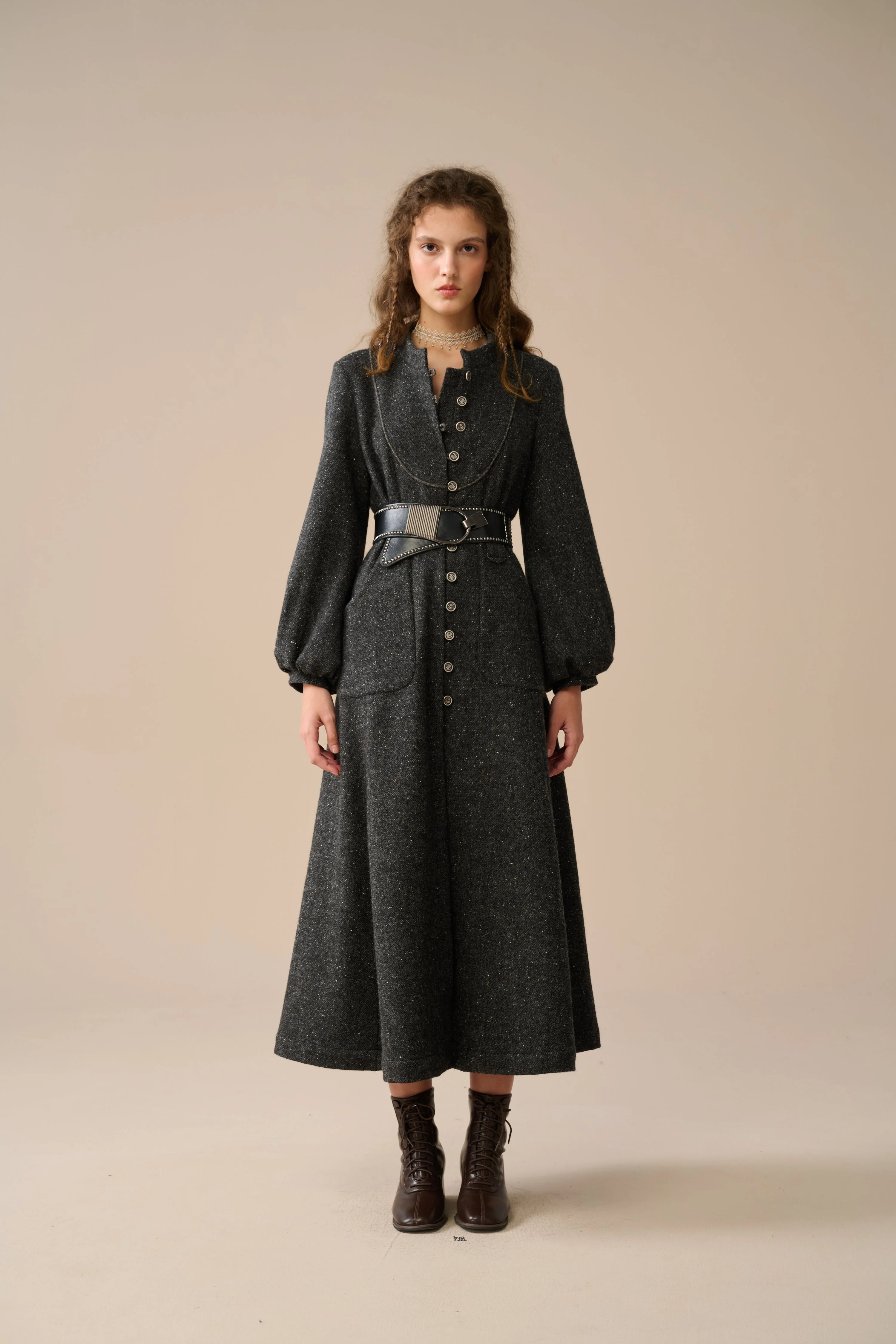 Margaret 25|100% wool buttoned down coat - Image 25