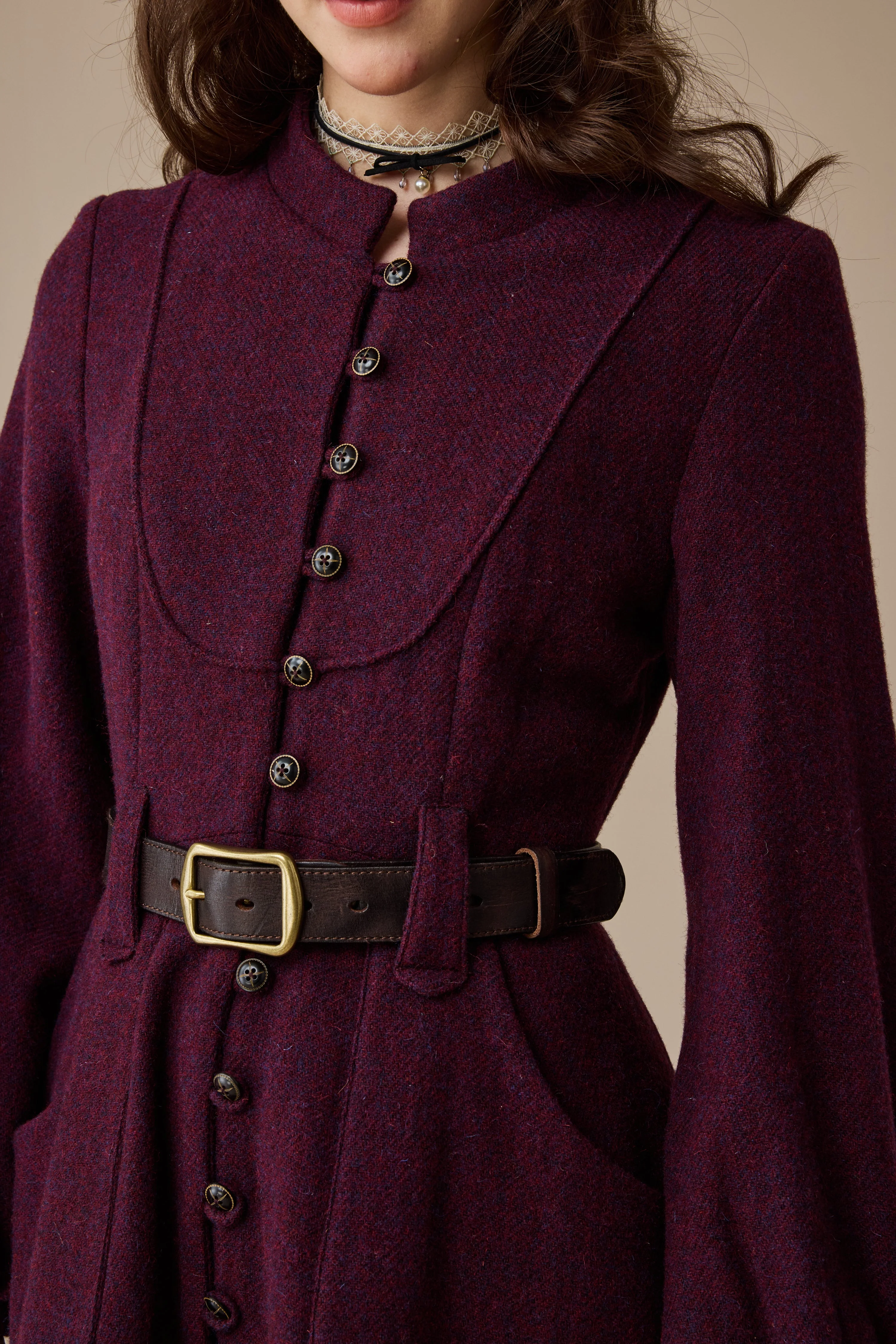 Margaret 25|100% wool buttoned down coat - Image 6