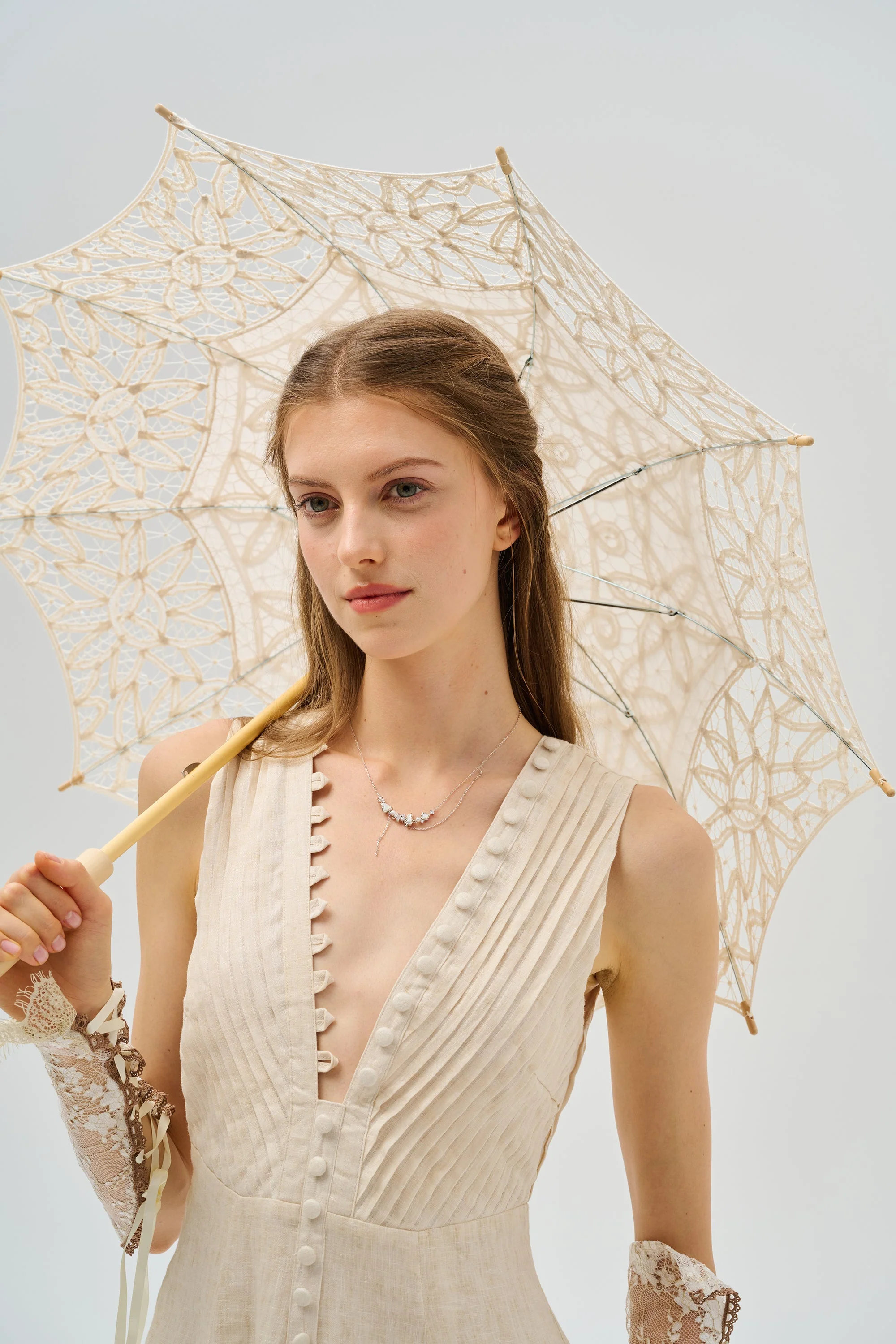 Rebecca 18 | Pleated Maxi Linen Dress - Image 22