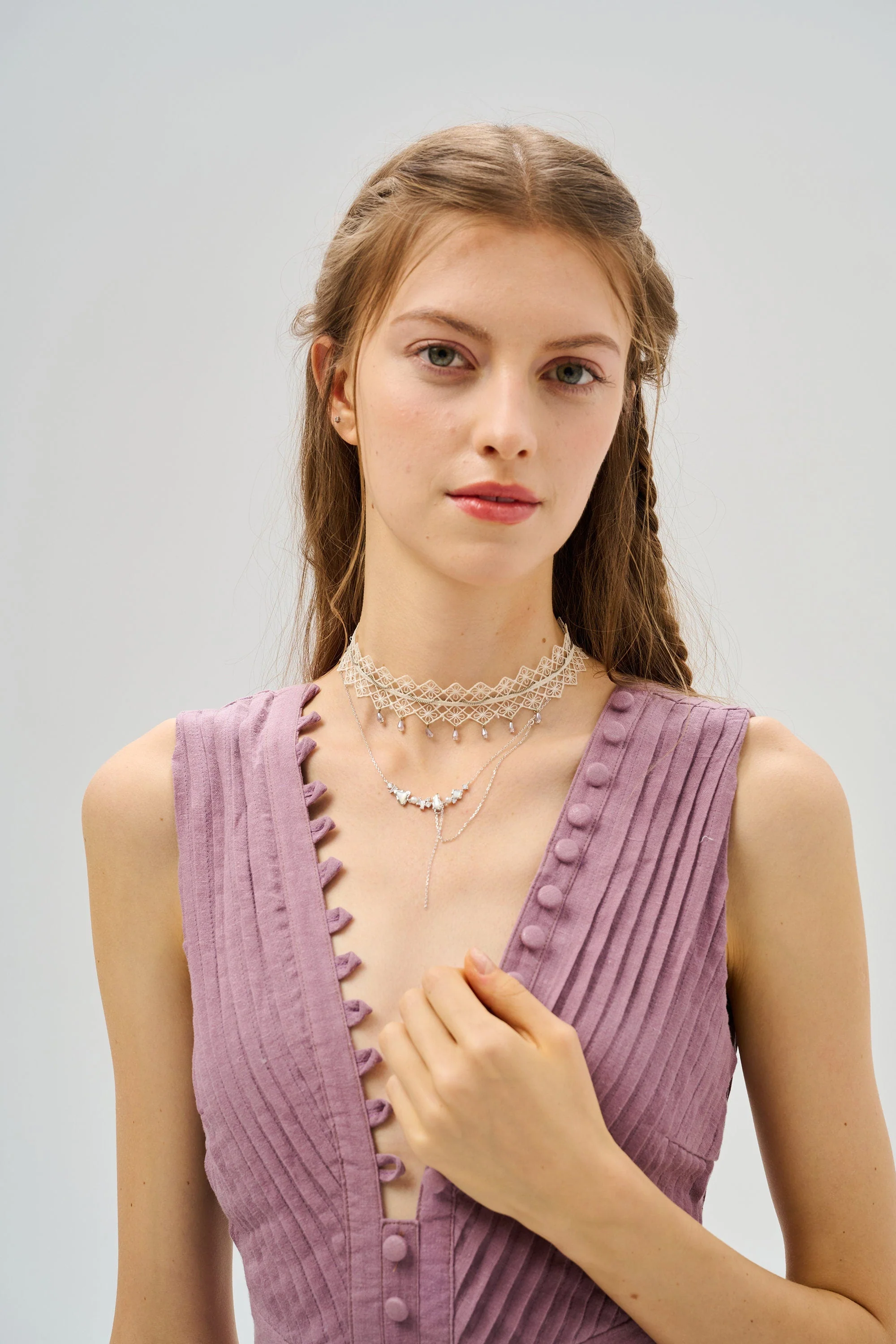 Rebecca 18 | Pleated Maxi Linen Dress - Image 9