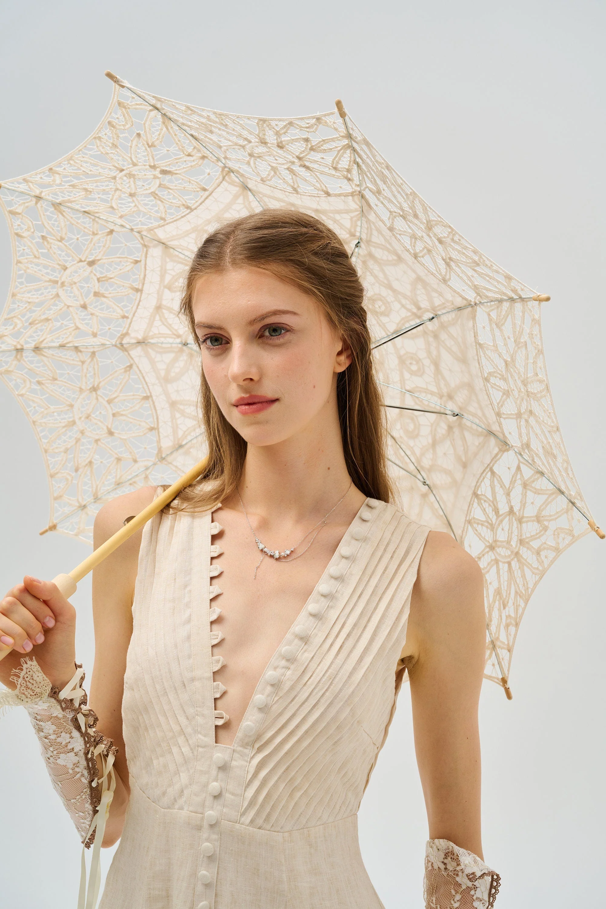 Rebecca 18 | Pleated Maxi Linen Dress - Image 15