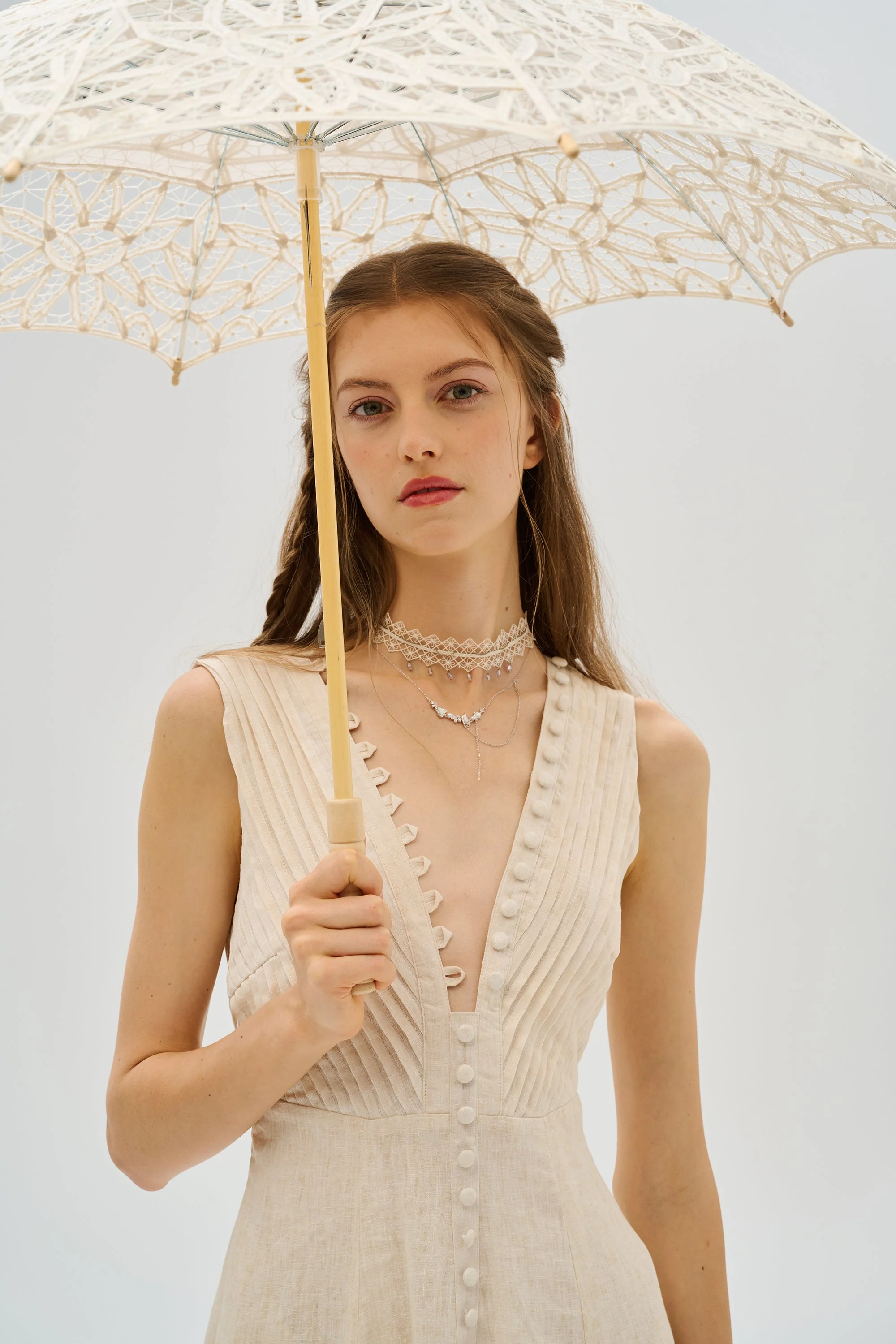 Rebecca 18 | Pleated Maxi Linen Dress - Image 20