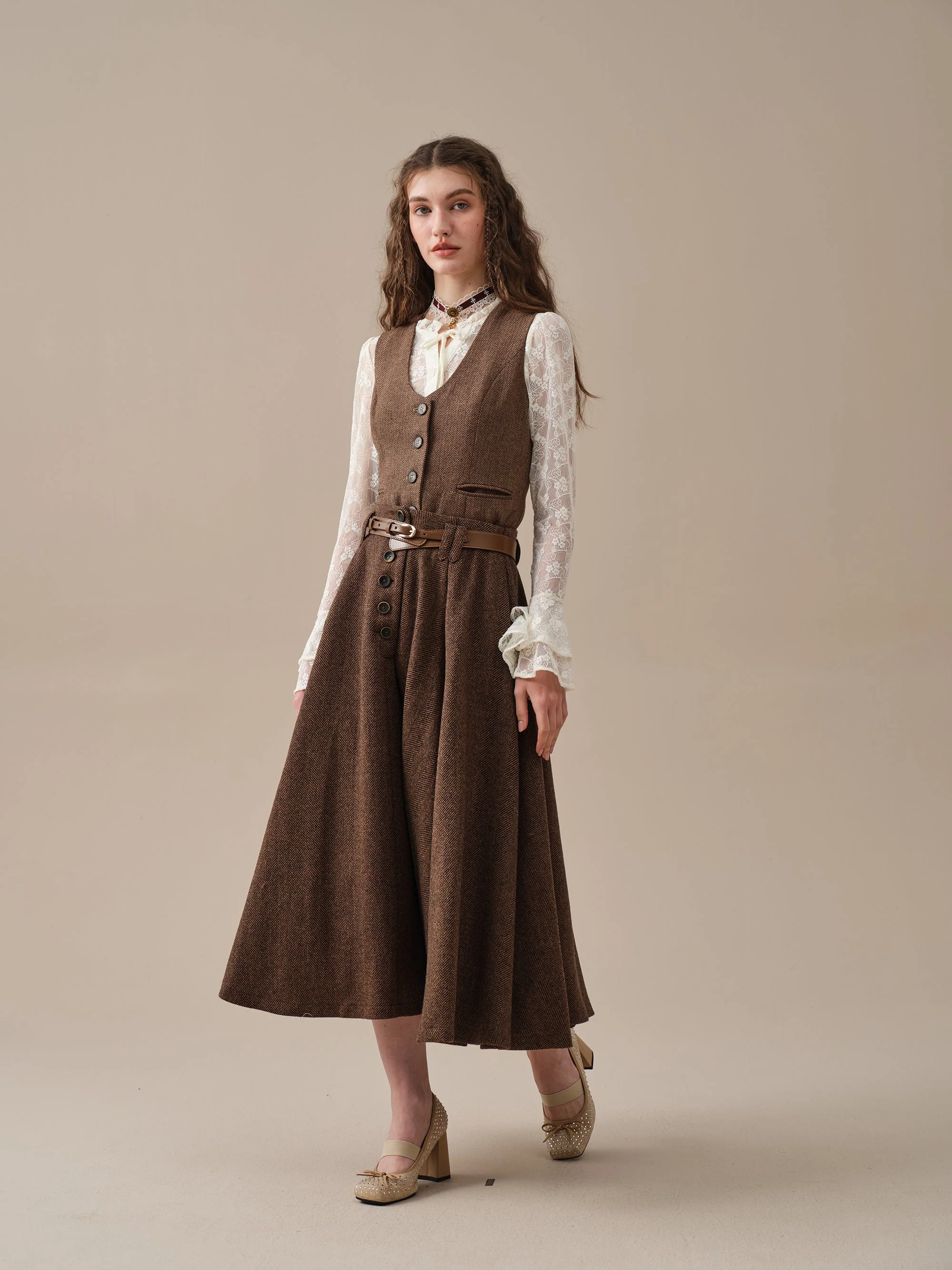 Norma 16 | Front buttoned wool skirt - Image 13
