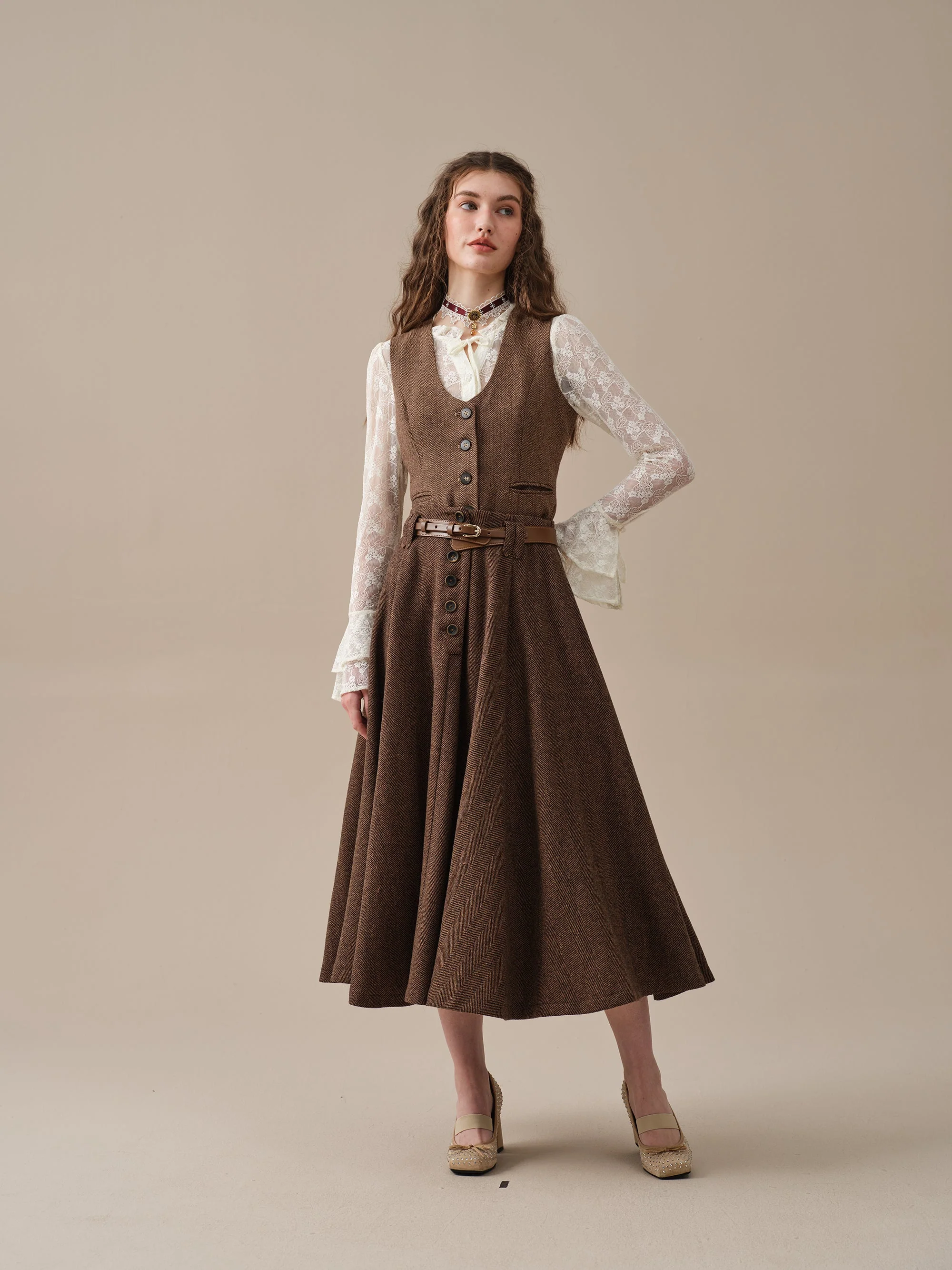 Norma 16 | Front buttoned wool skirt - Image 14