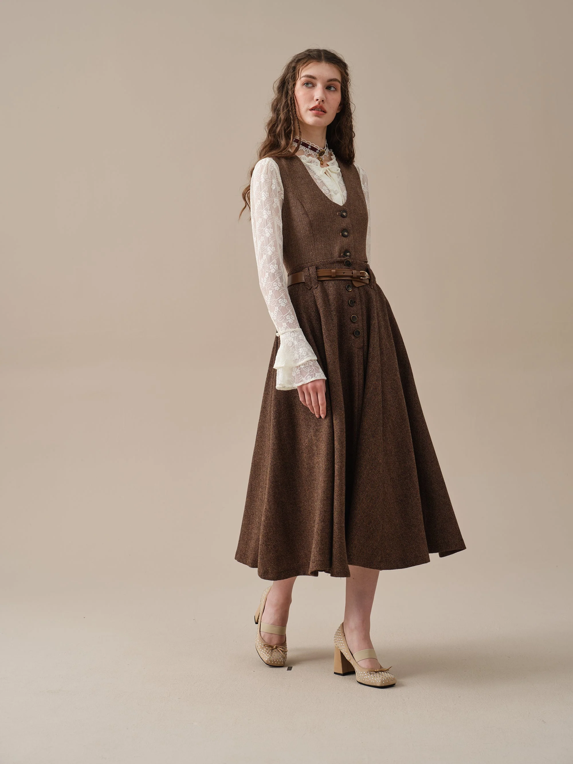 Norma 16 | Front buttoned wool skirt - Image 16
