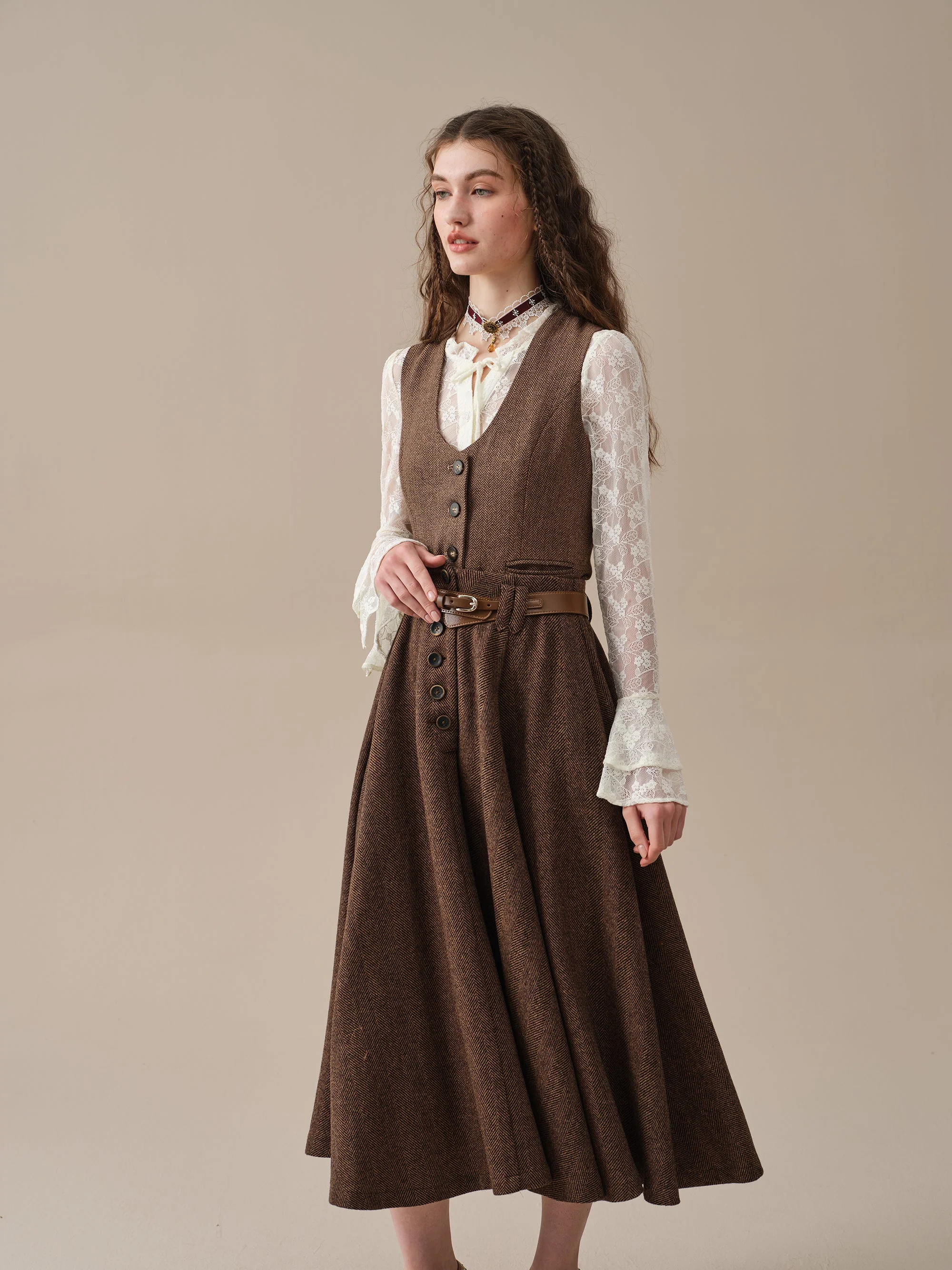 Norma 16 | Front buttoned wool skirt - Image 19