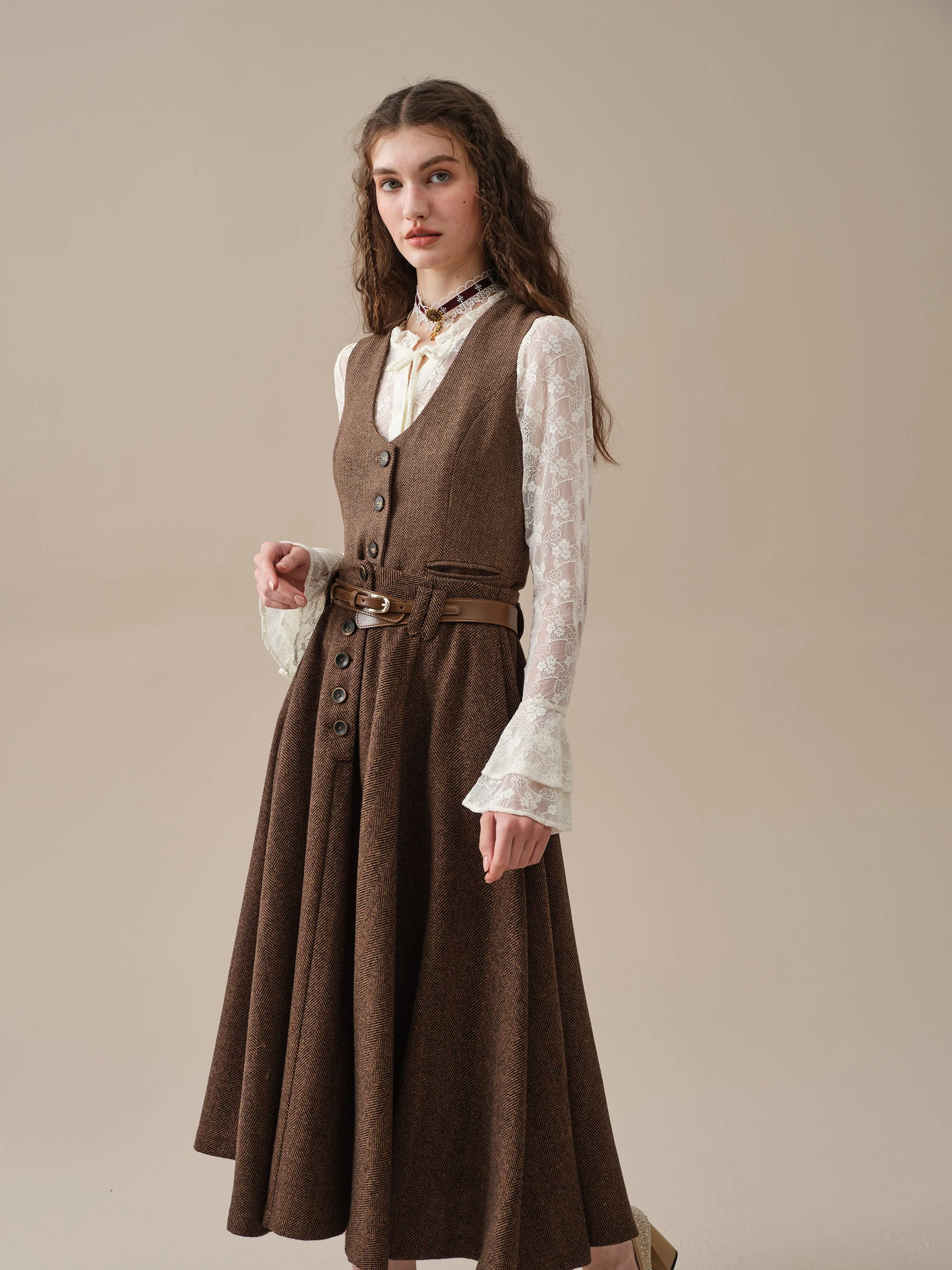 Norma 16 | Front buttoned wool skirt - Image 20