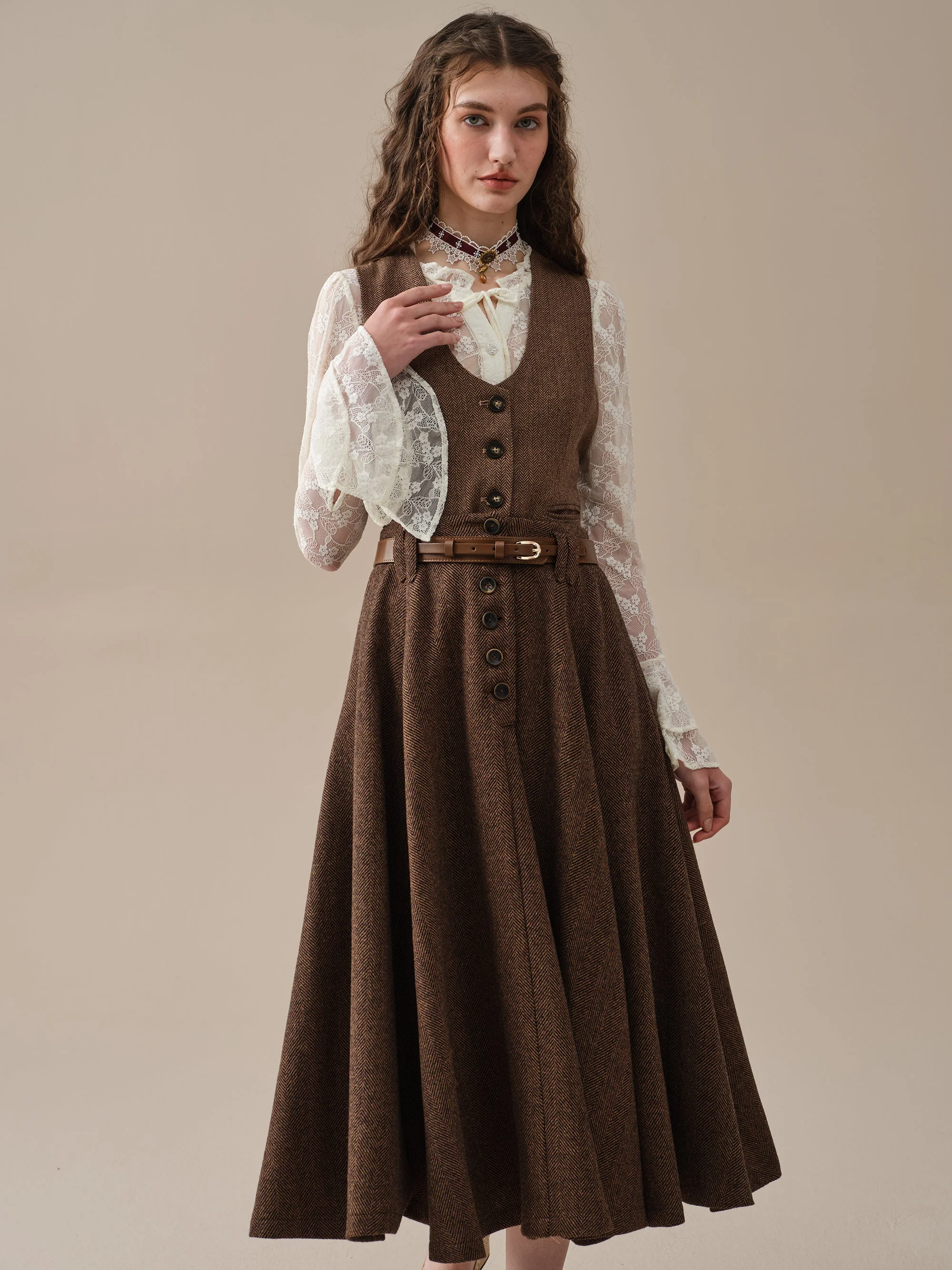 Norma 16 | Front buttoned wool skirt - Image 21
