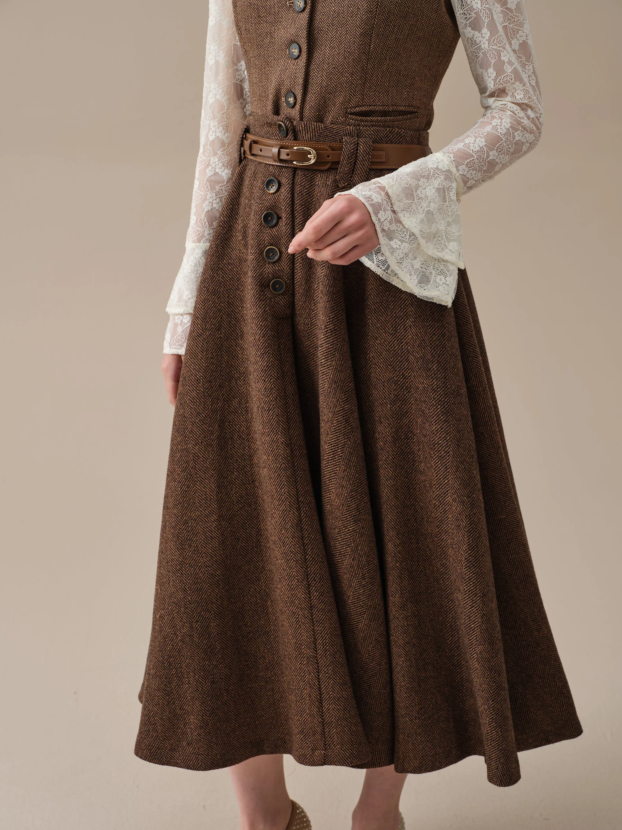 Norma 16 | Front buttoned wool skirt - Image 23