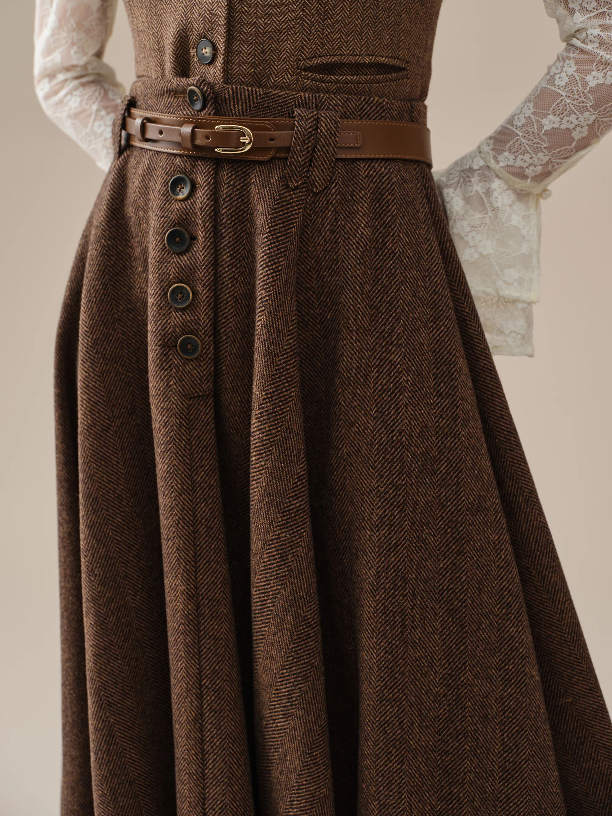 Norma 16 | Front buttoned wool skirt - Image 24