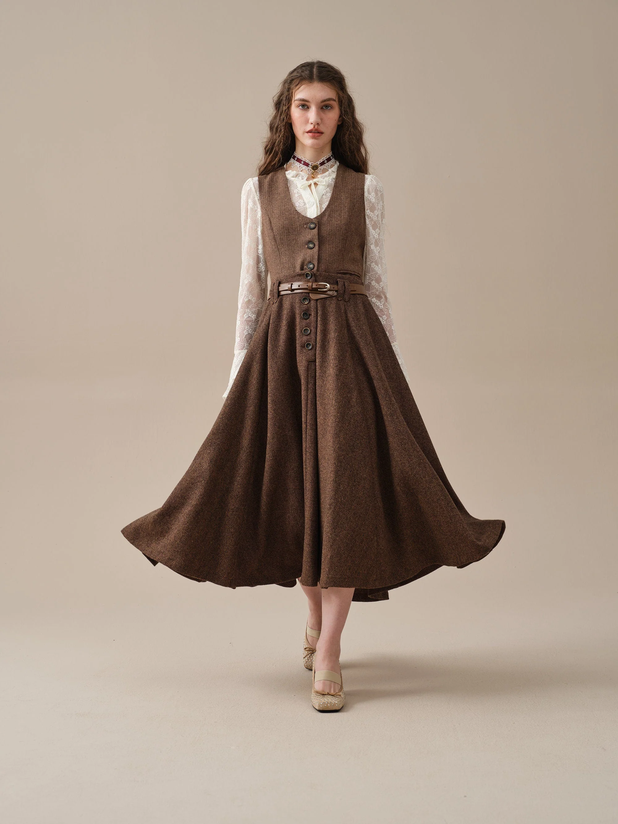Norma 16 | Front buttoned wool skirt - Image 5