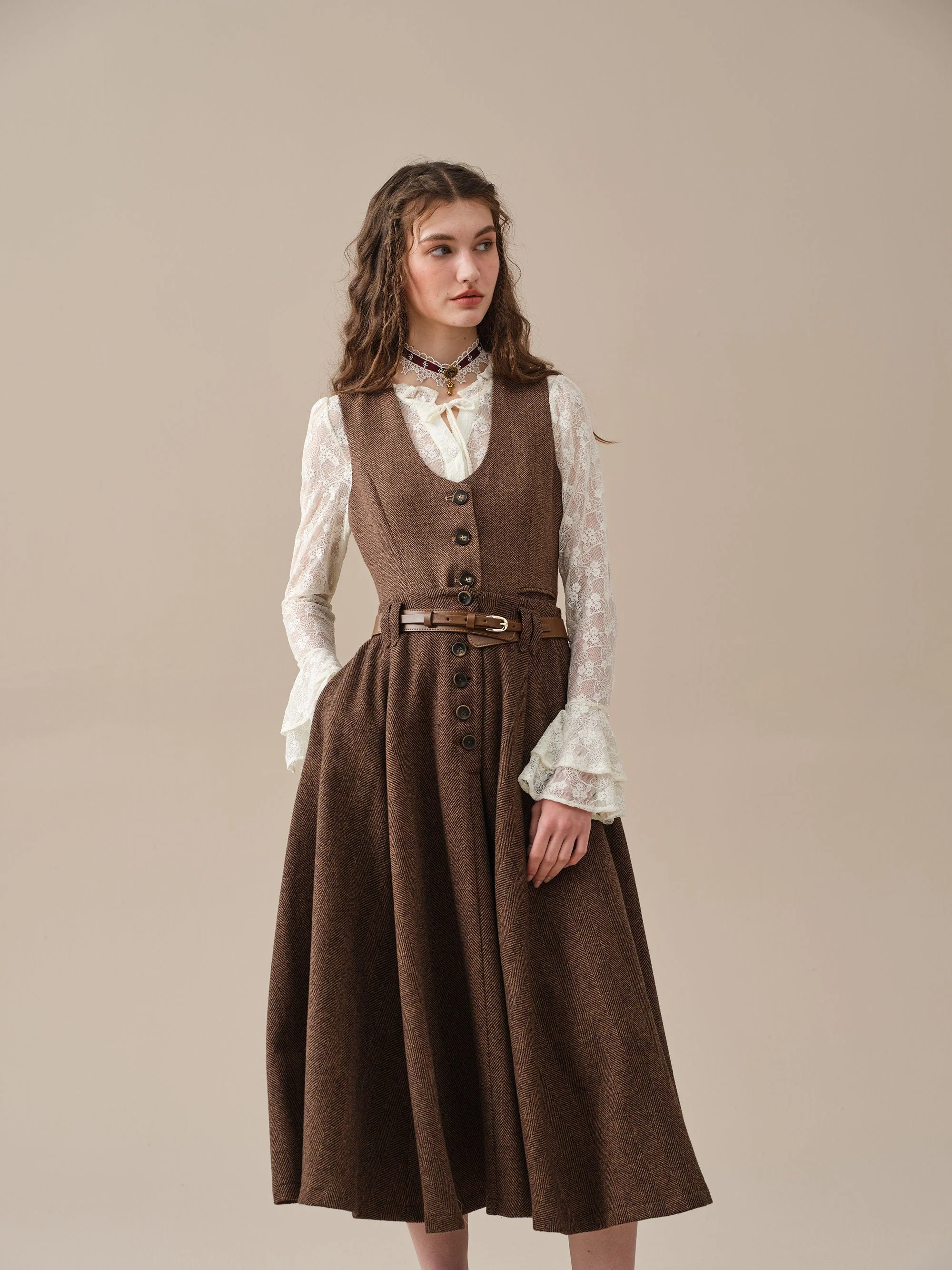 Norma 16 | Front buttoned wool skirt - Image 6
