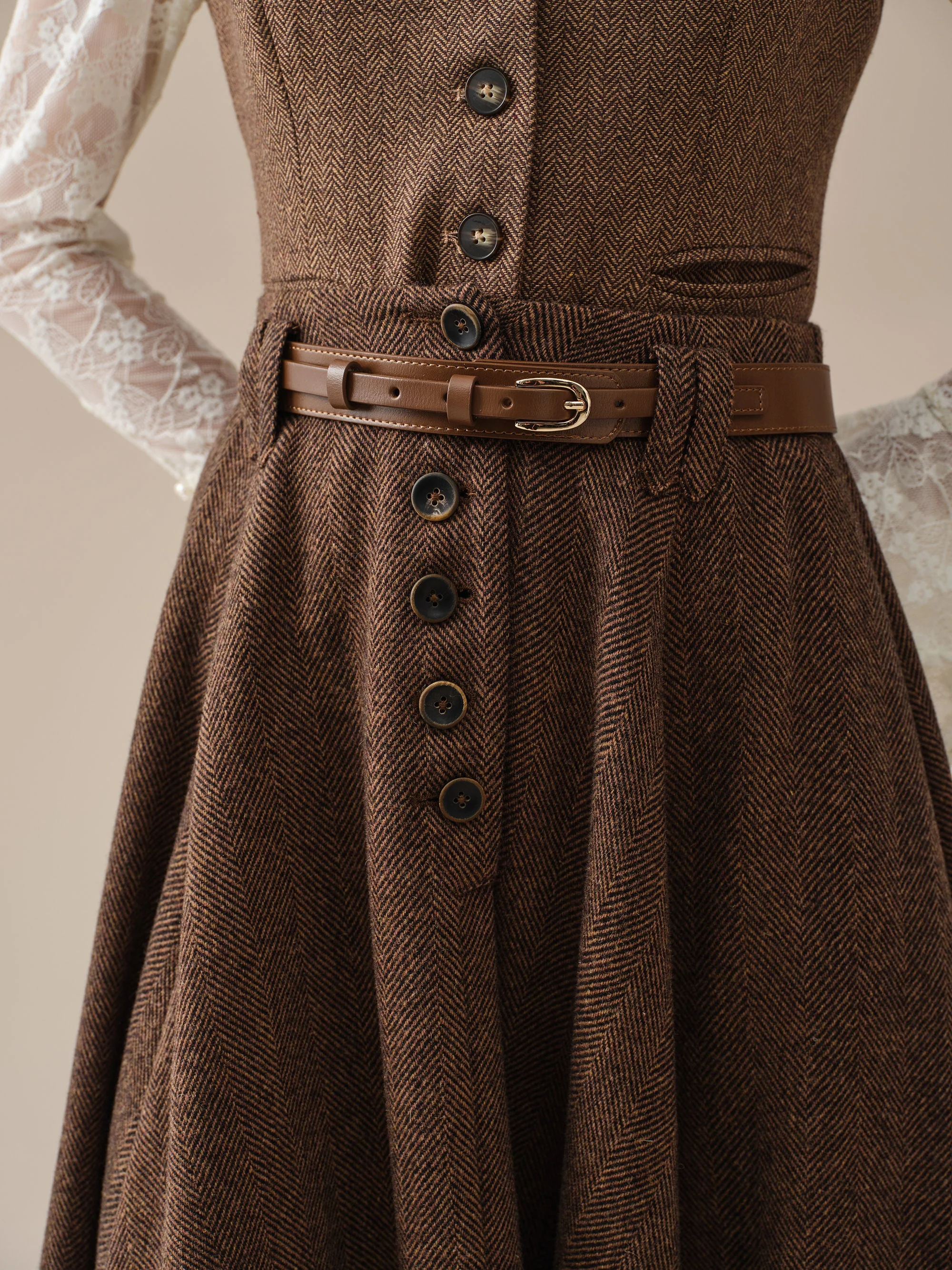 Norma 16 | Front buttoned wool skirt - Image 7