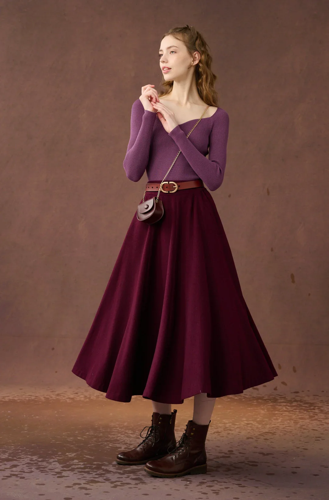 The Soft Lawn 12 | Midi Wool Skirt - Image 15