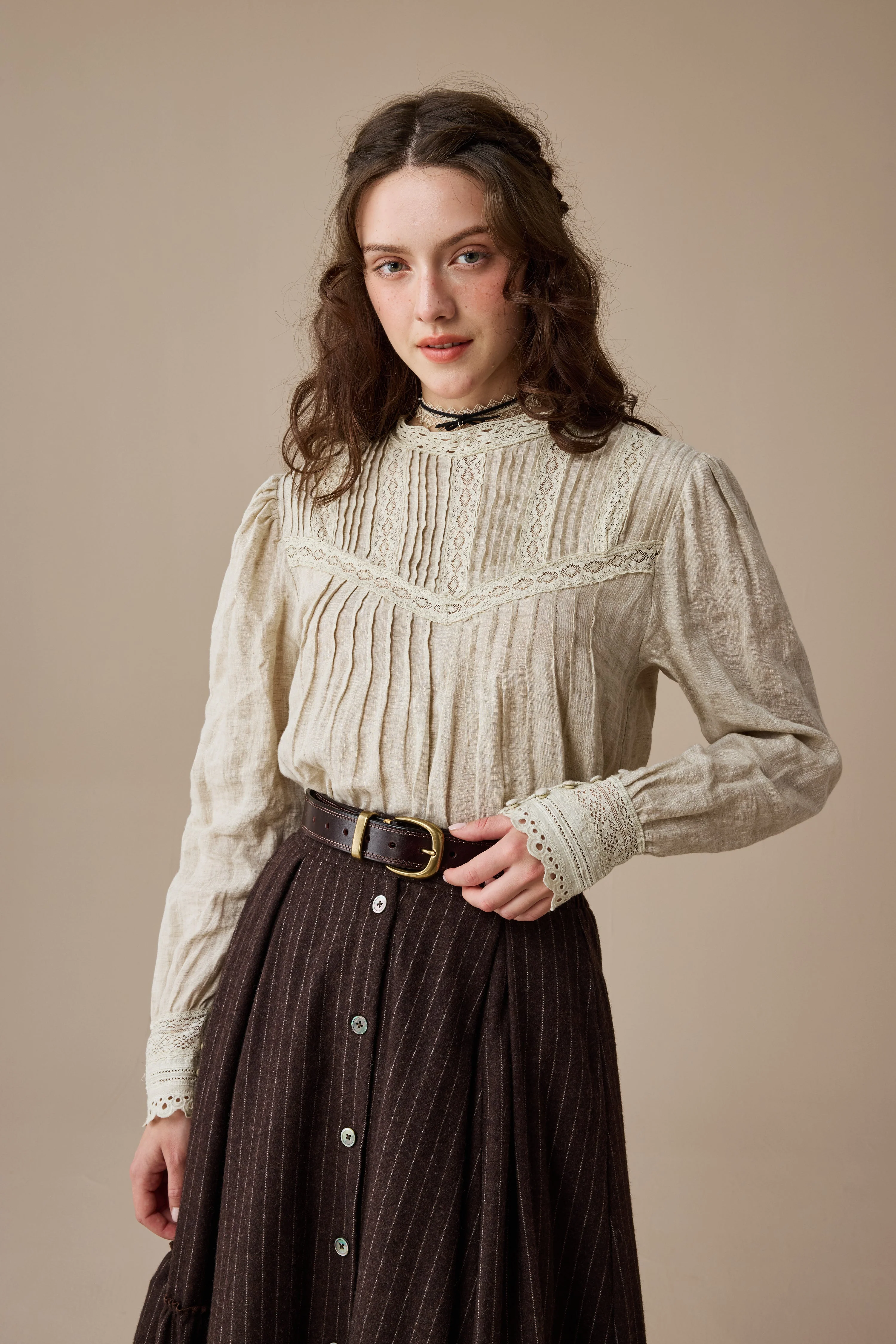 Minna 21 | Edward Linen Lace Blouse - Image 2