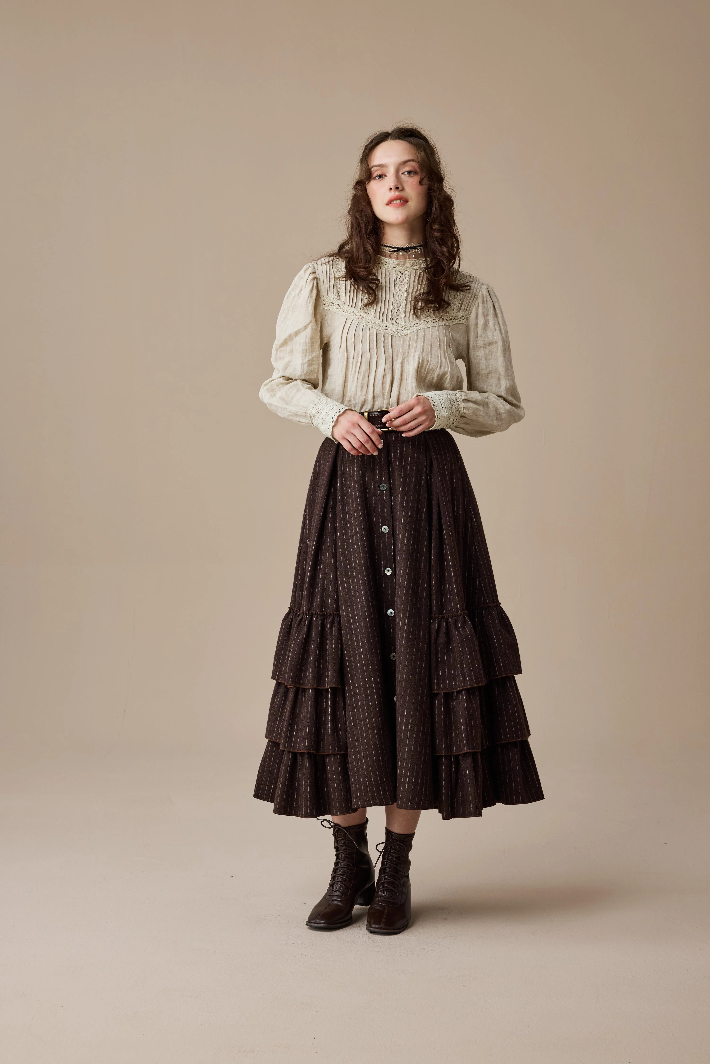 Minna 21 | Edward Linen Lace Blouse - Image 5