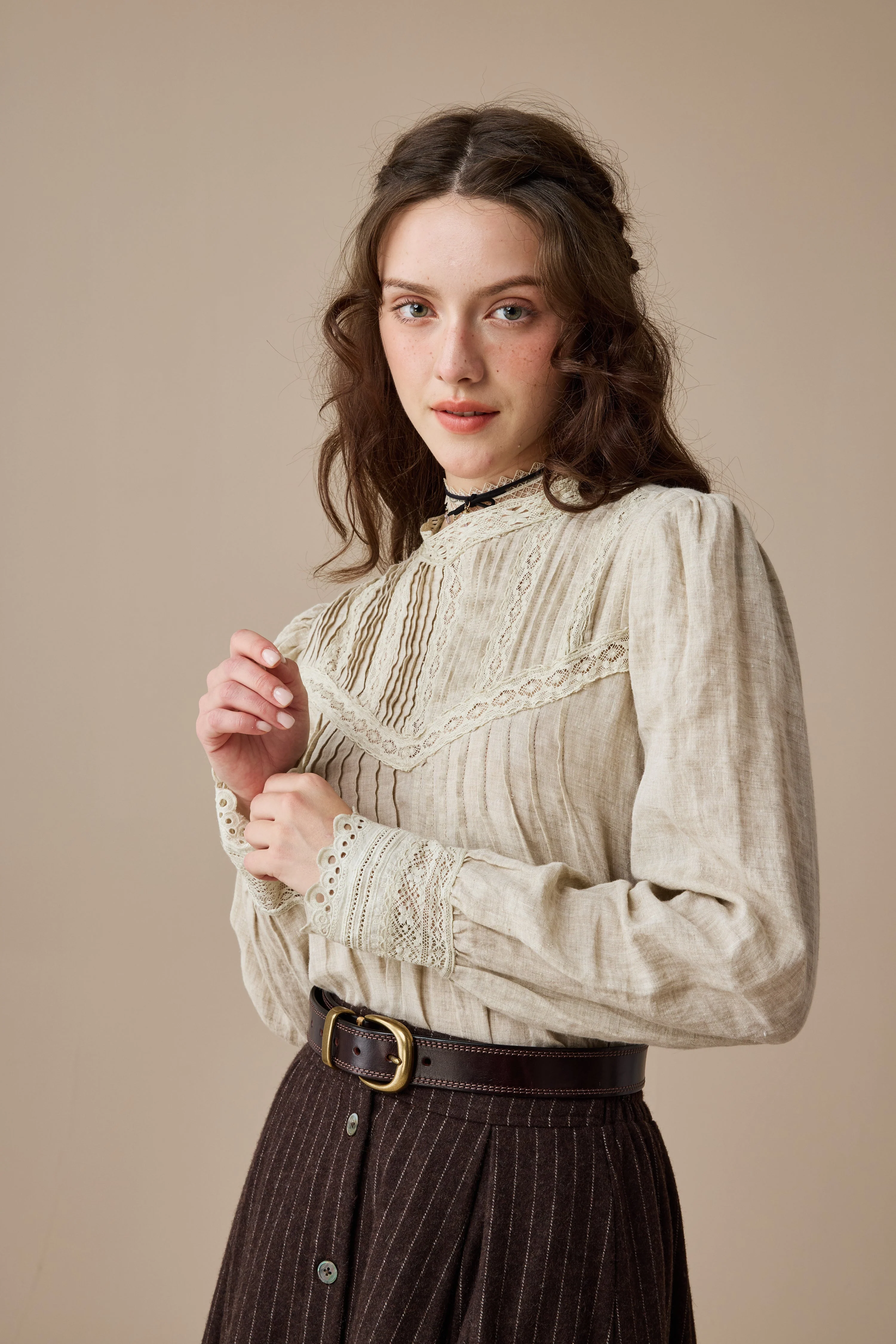 Minna 21 | Edward Linen Lace Blouse - Image 7