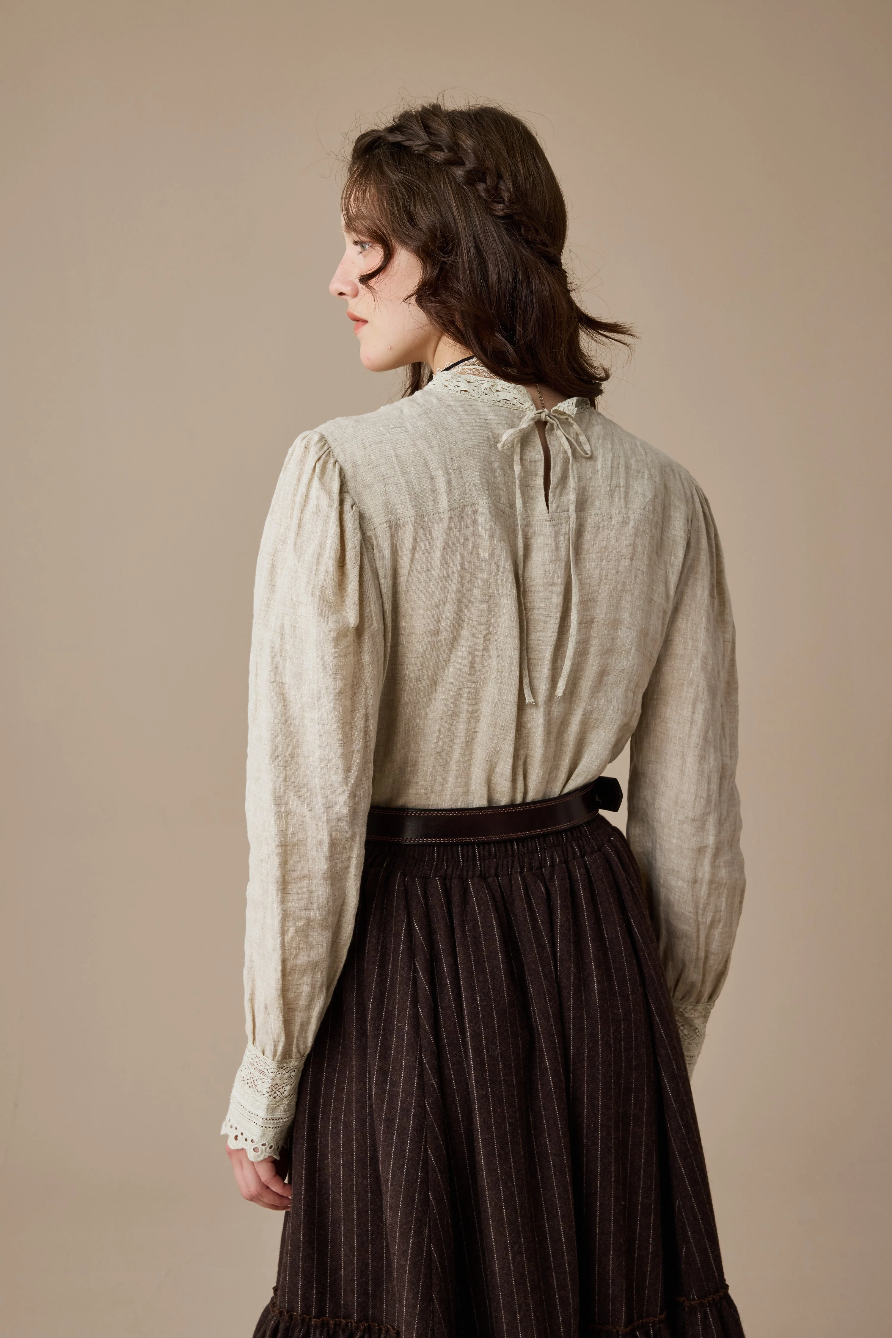 Minna 21 | Edward Linen Lace Blouse - Image 8